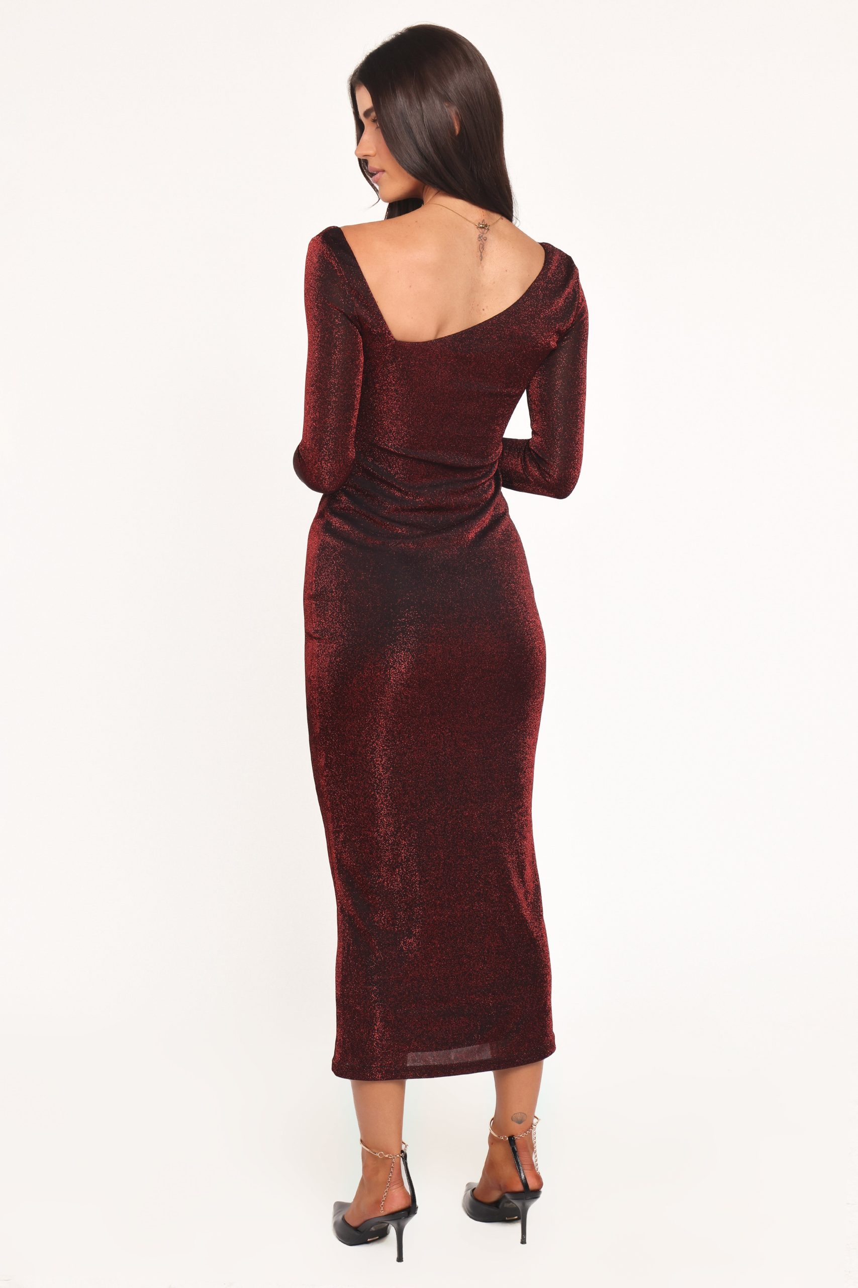Charles Midi Dress - Burgundy - Image 4