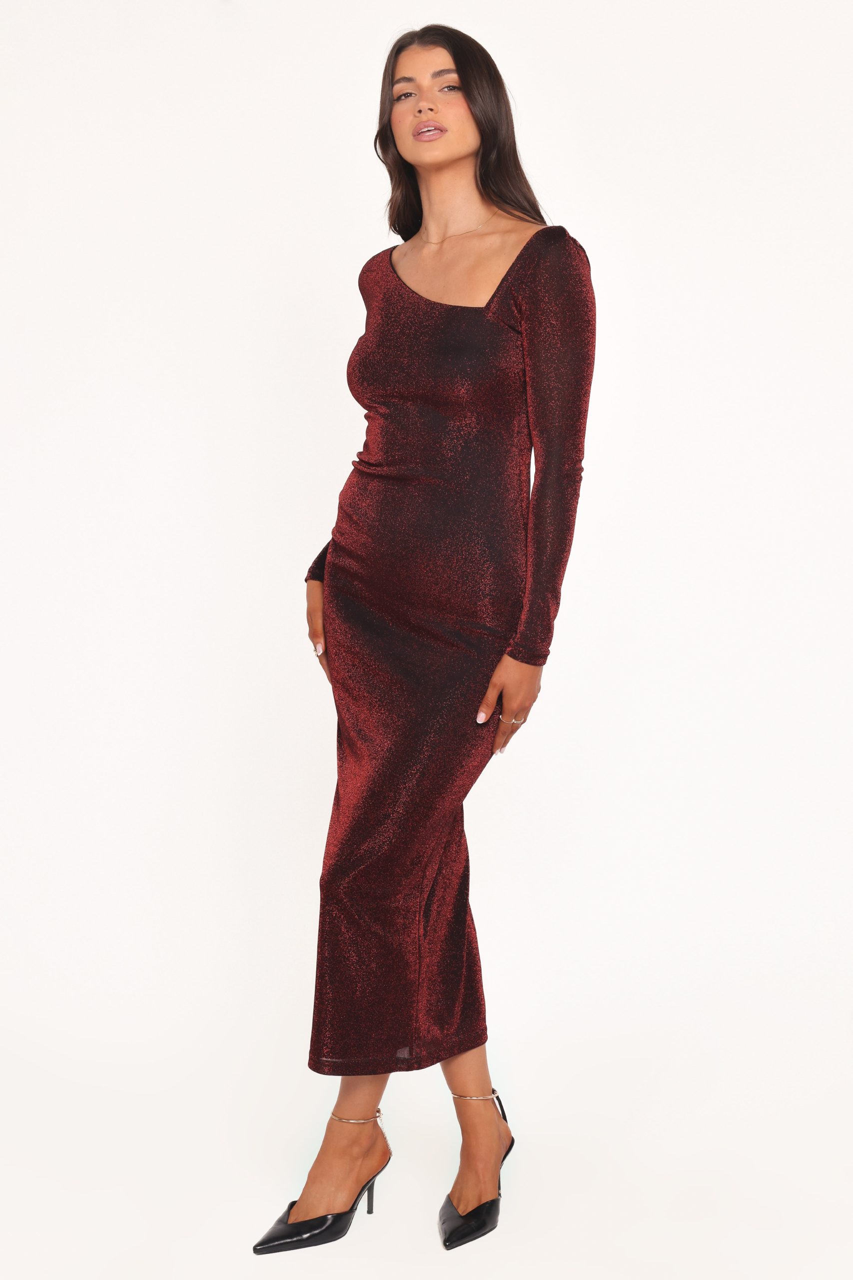 Charles Midi Dress - Burgundy - Image 3