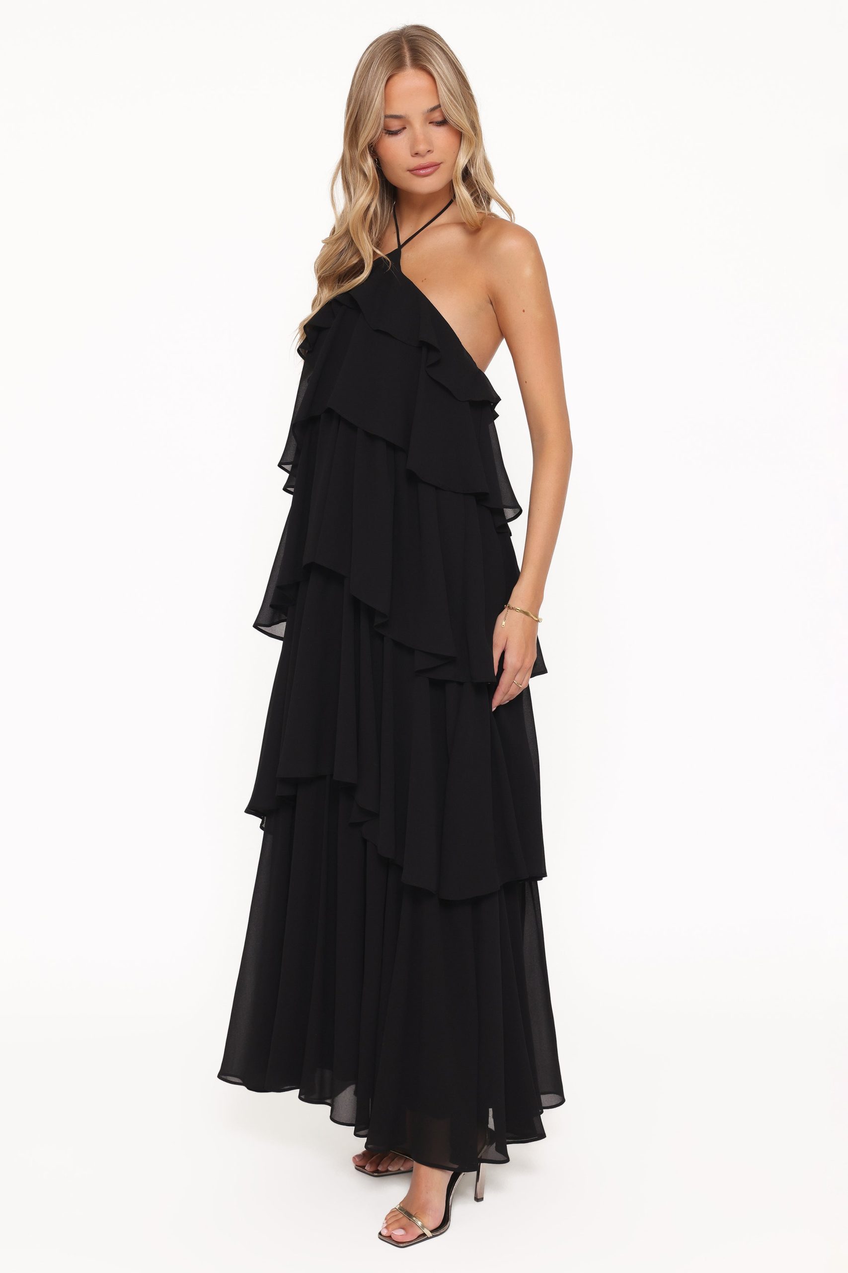 Chasity Halterneck Maxi Dress - Black - Image 4