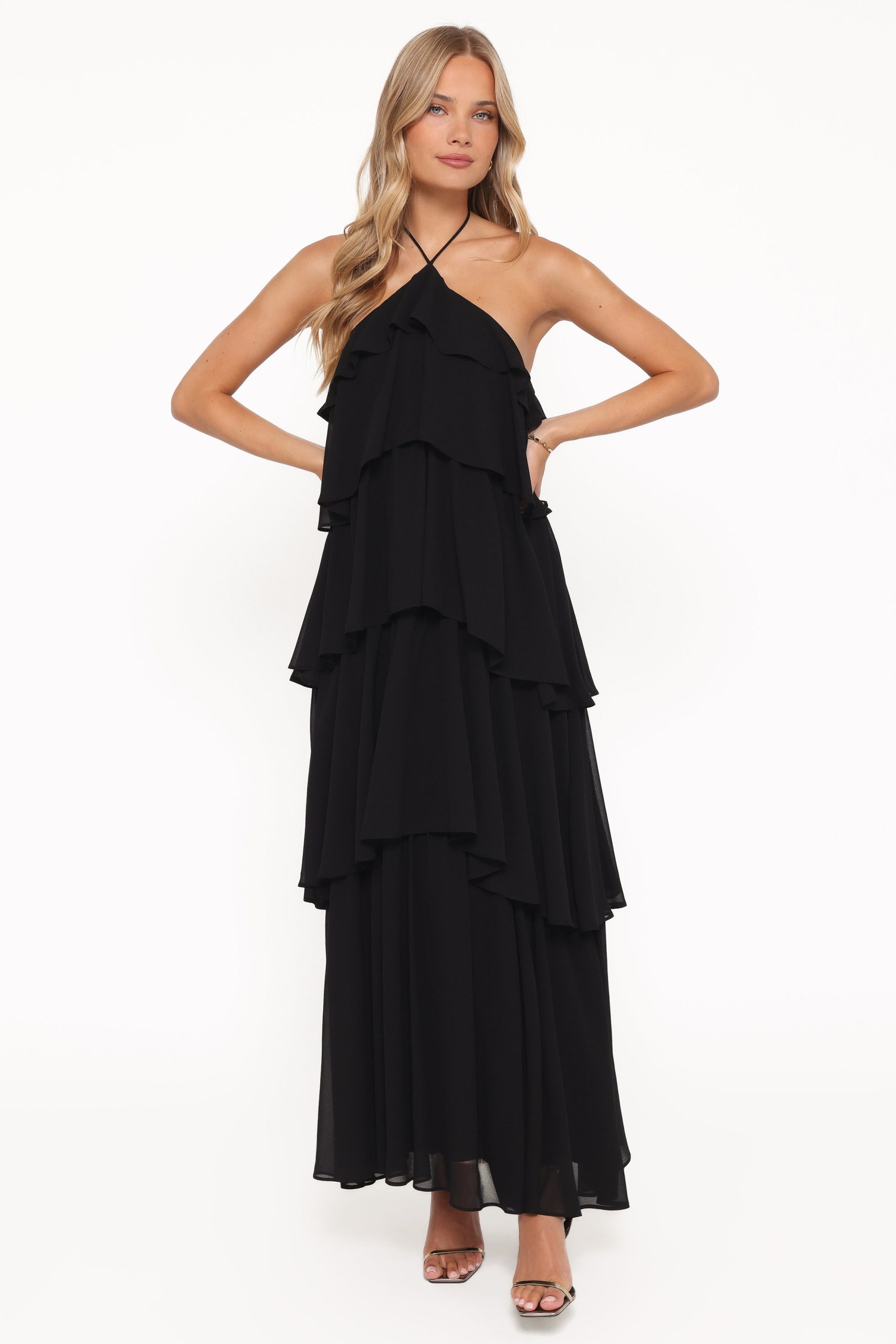 Chasity Halterneck Maxi Dress - Black - Image 6