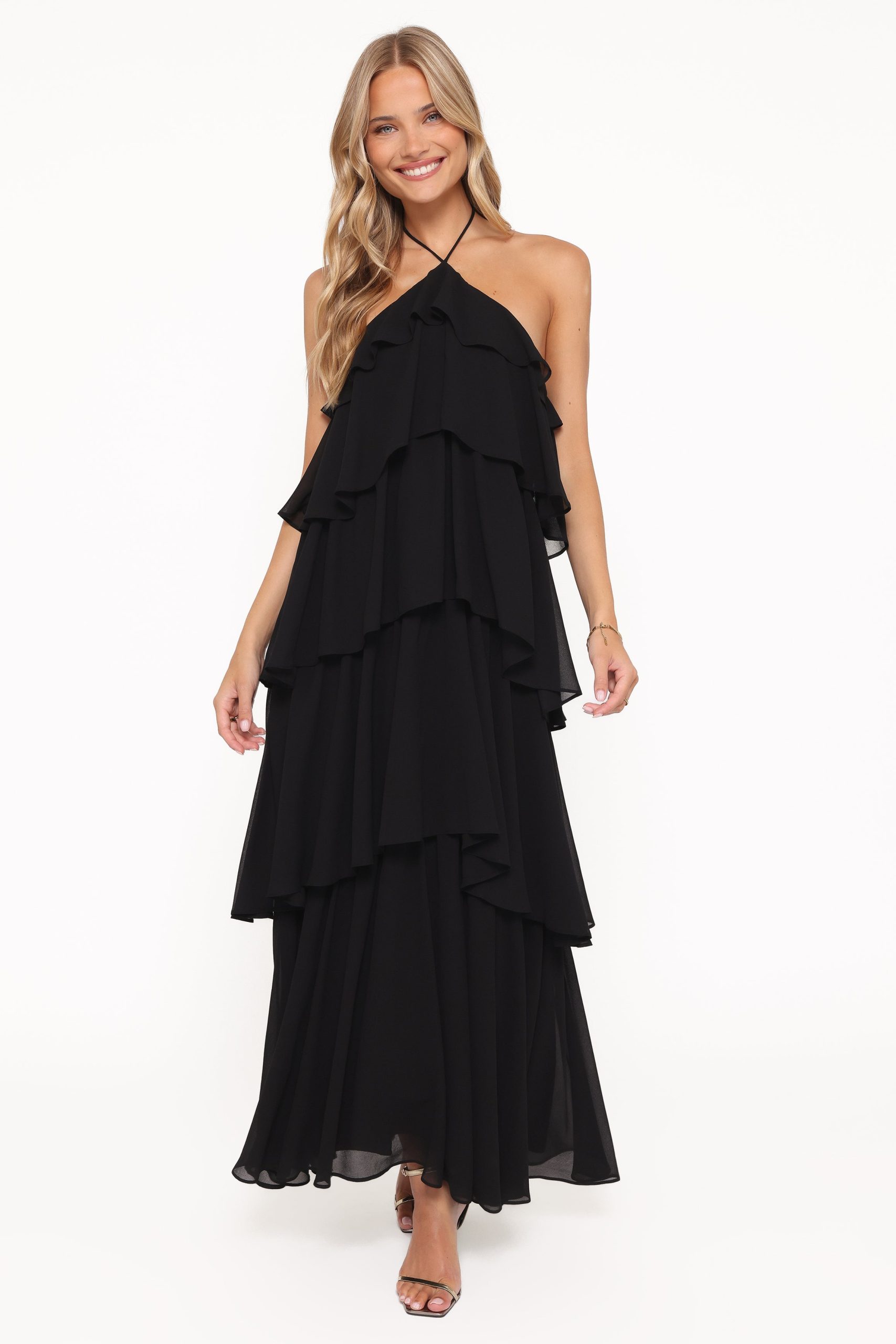 Chasity Halterneck Maxi Dress - Black - Image 2