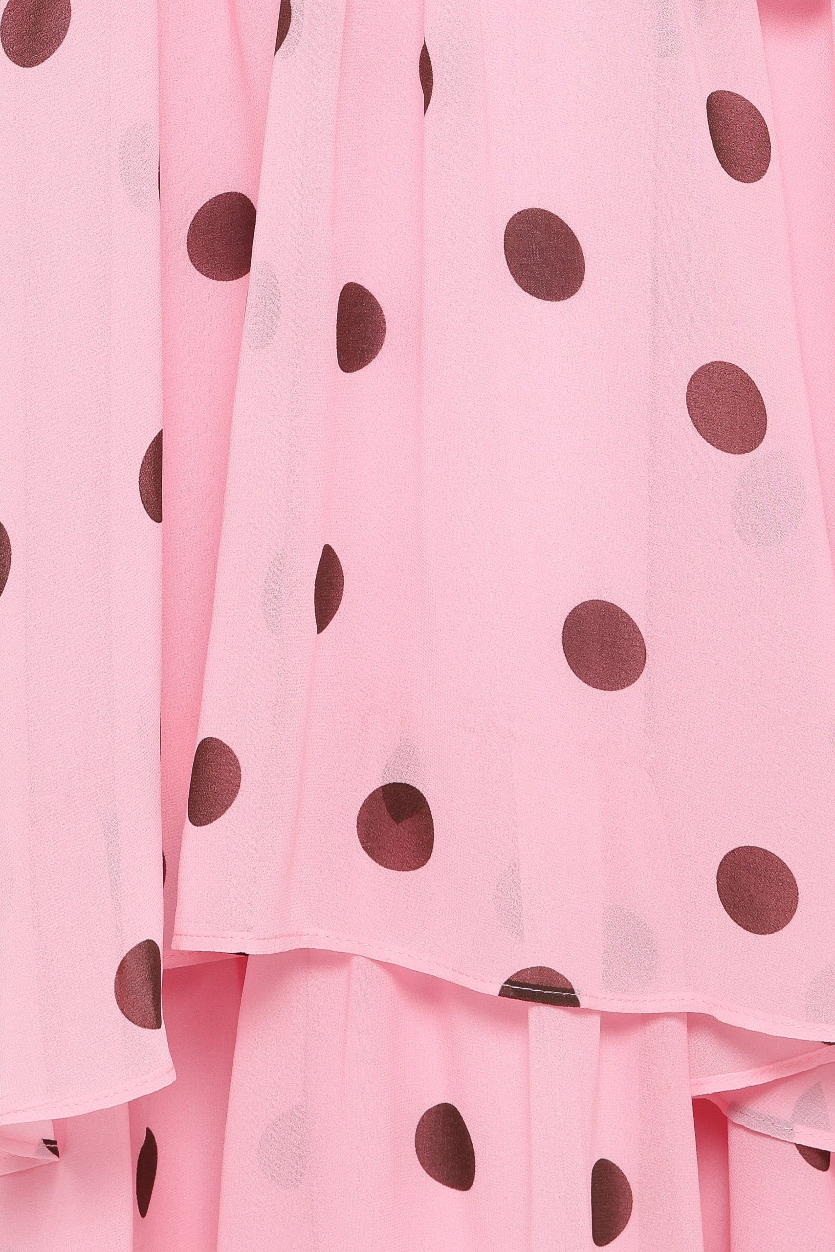 Chasity Halterneck Maxi Dress - Pink Polka Dot - Image 7