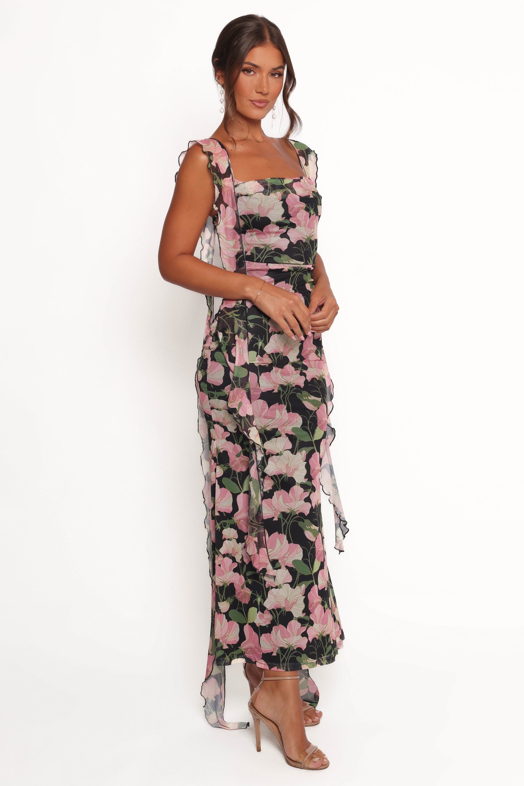 Chiara Maxi Dress - Black Floral - Image 5