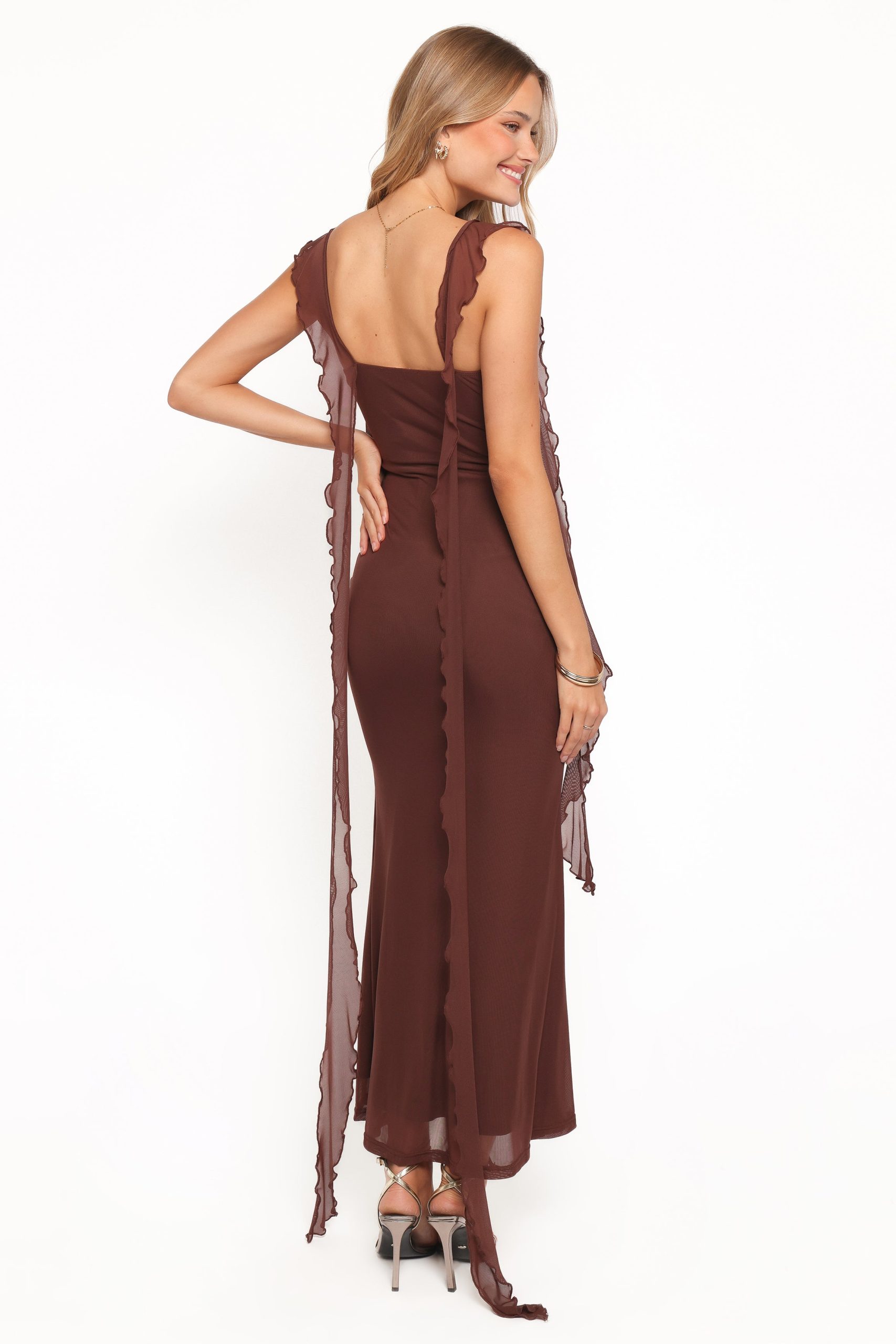 Chiara Maxi Dress - Brown - Image 4