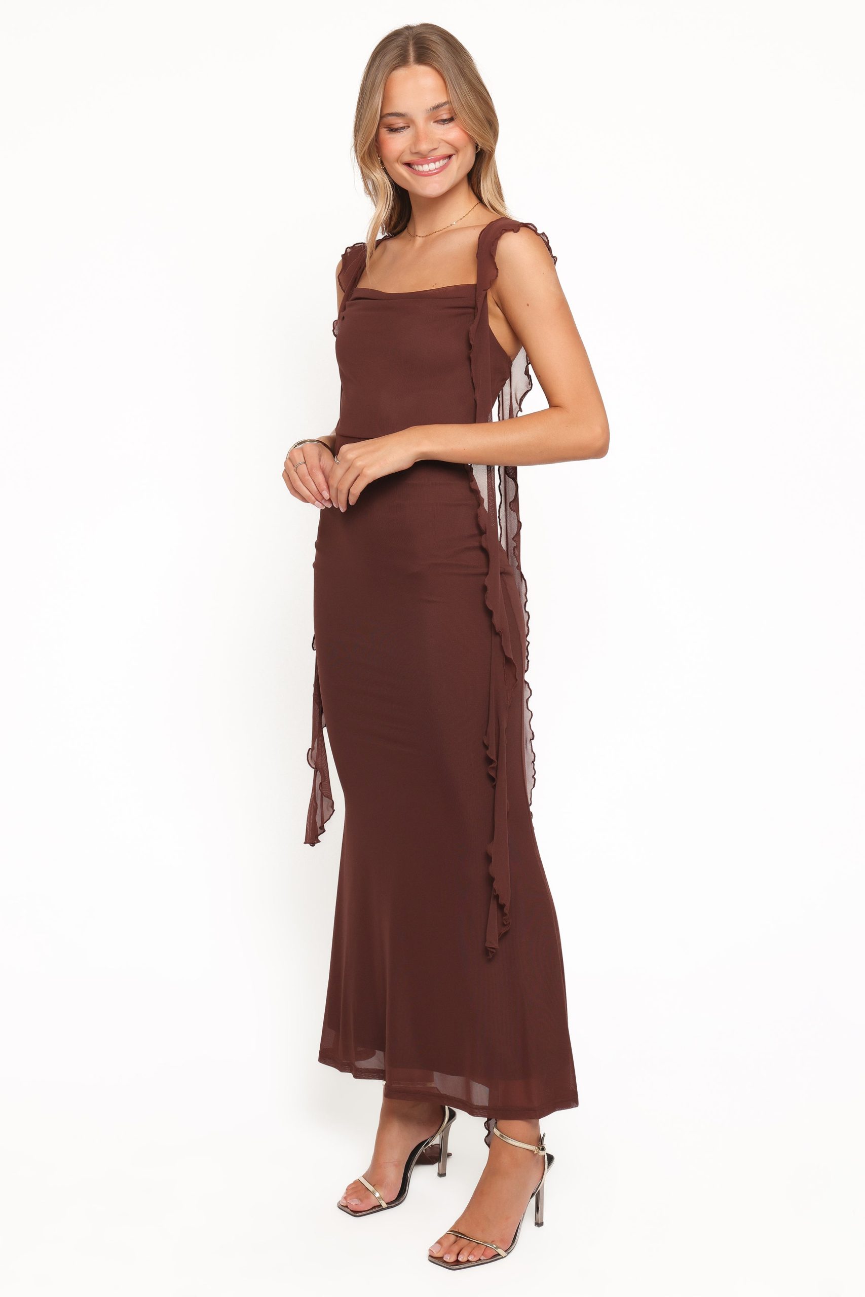 Chiara Maxi Dress - Brown - Image 3