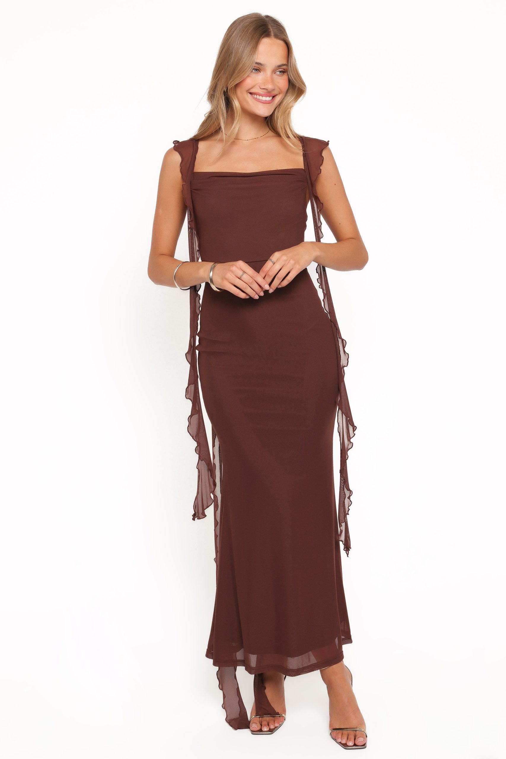 Chiara Maxi Dress - Brown - Image 5