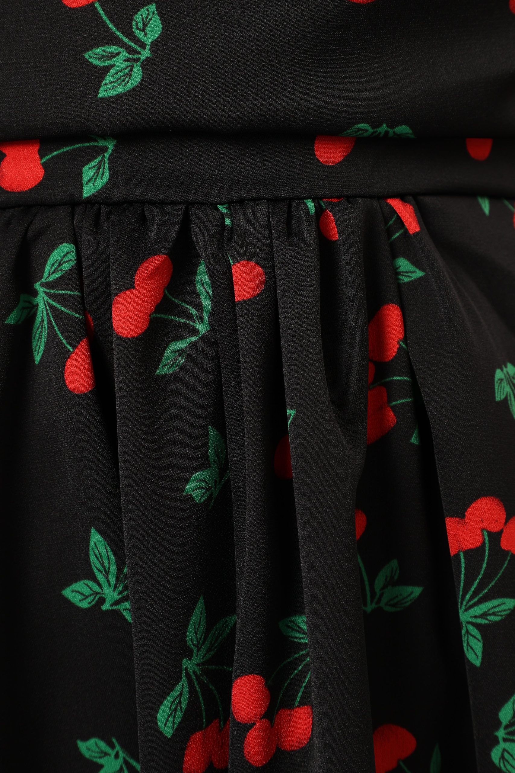 Chlo Puff Sleeve Midi Dress - Cherry Print - Image 10