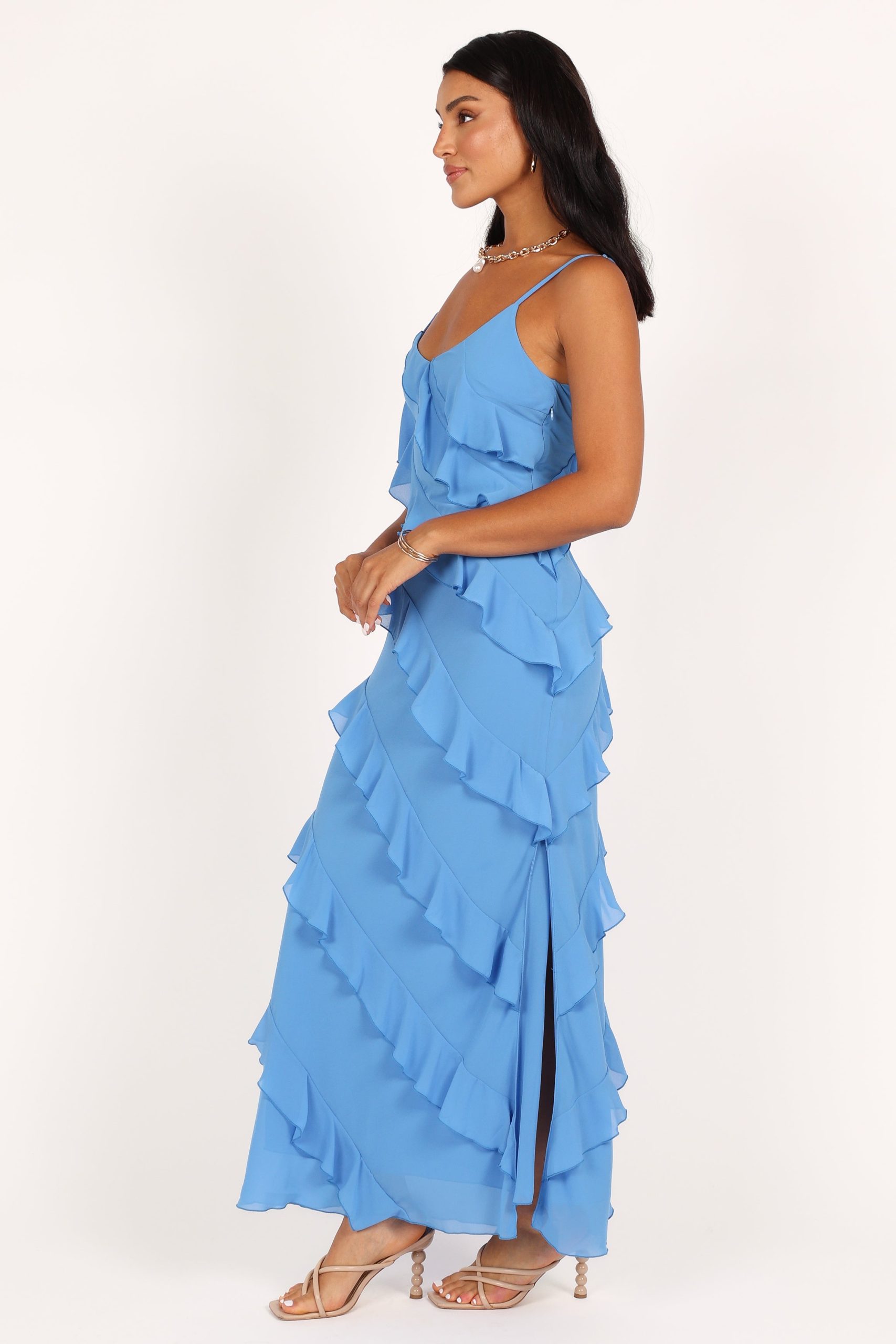 Ciao Ruffles Maxi Dress - Blue - Image 5