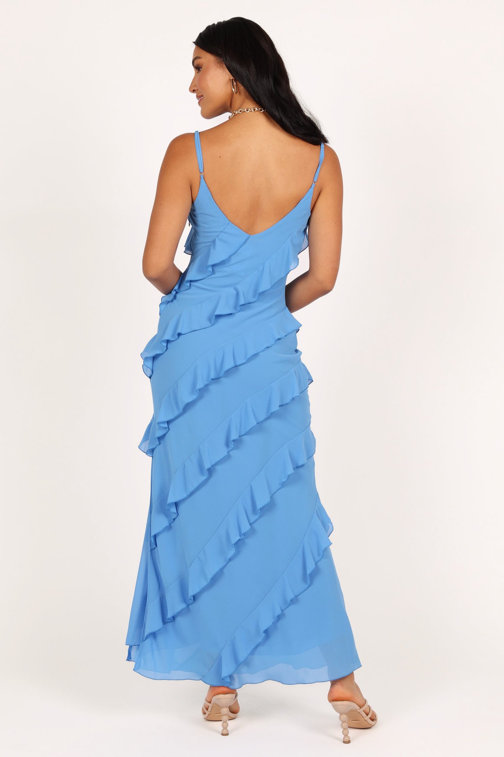 Ciao Ruffles Maxi Dress - Blue - Image 6