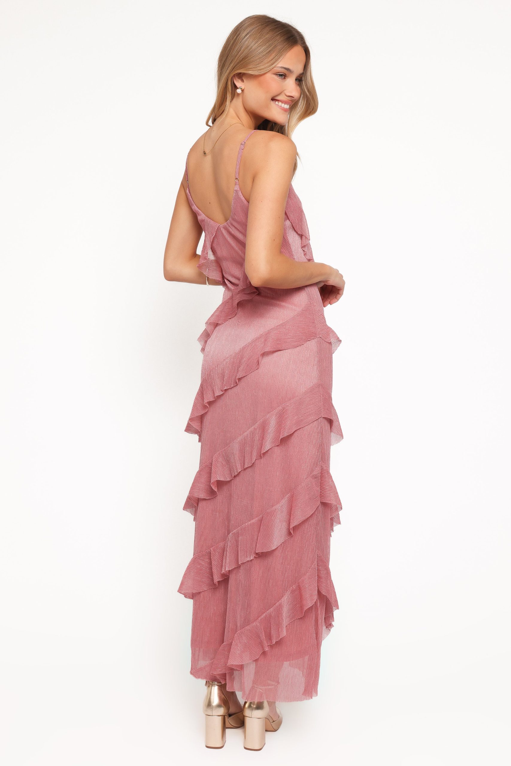 Ciao Ruffles Maxi Dress - Pink - Image 5