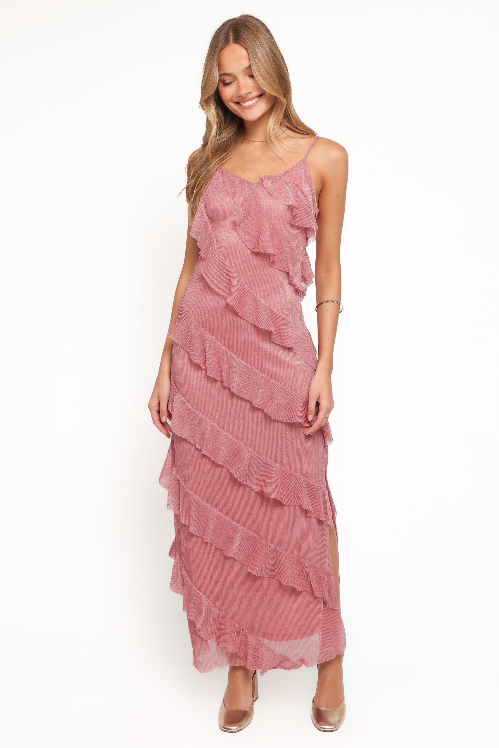 Ciao Ruffles Maxi Dress - Pink - Image 6