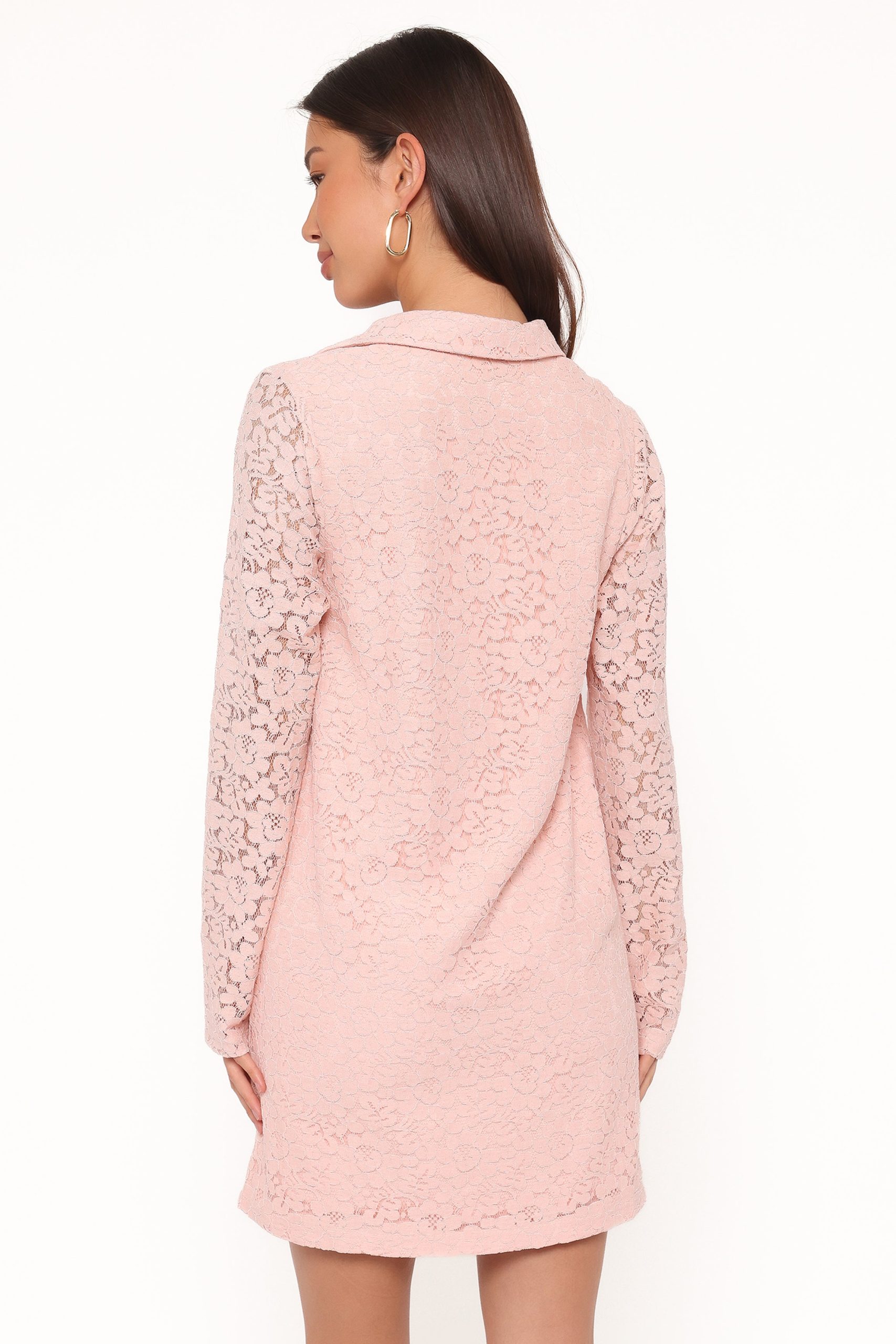 Cidel Mini Dress - Pink Lace - Image 4