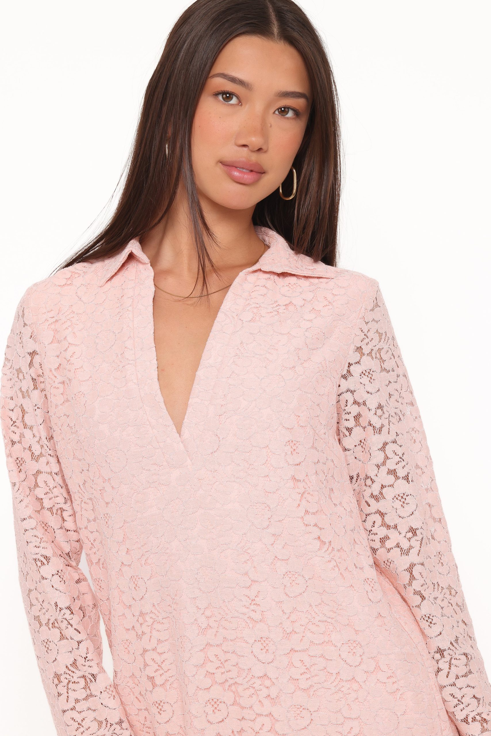 Cidel Mini Dress - Pink Lace - Image 2