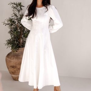 Cilla Midi Dress - White