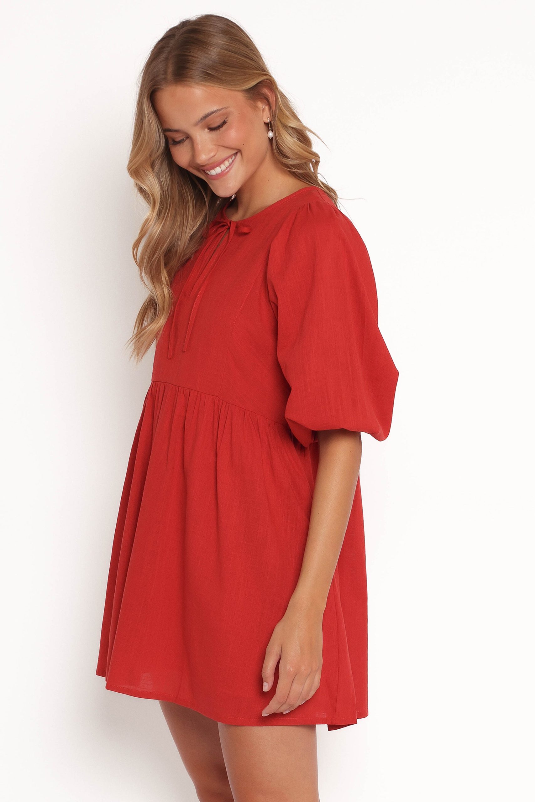 Cinzia Mini Dress - Red - Image 4