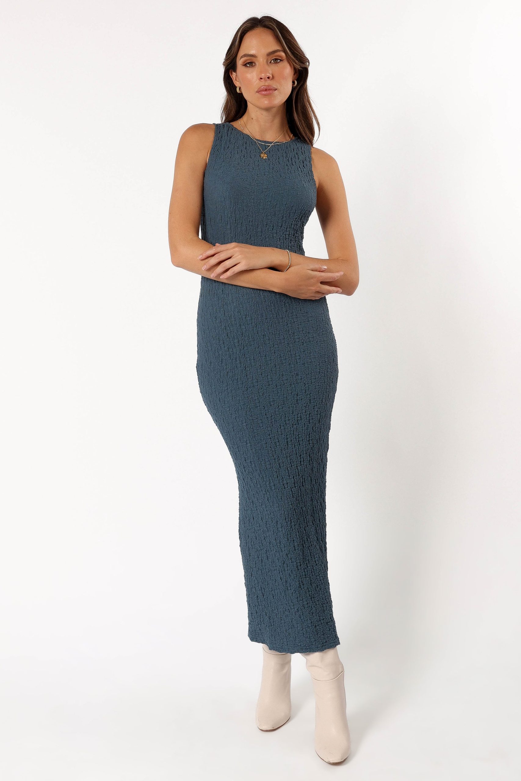Clark Maxi Dress - Charcoal - Image 5
