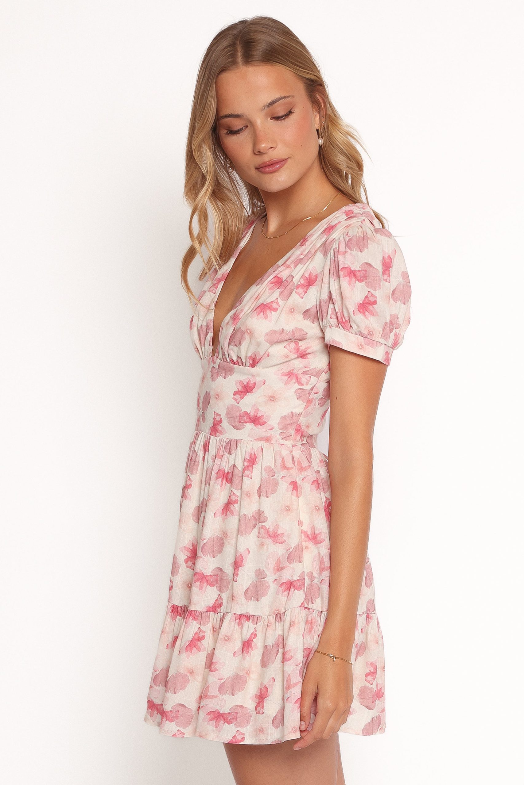 Clementine Mini Dress - Cream Floral - Image 5