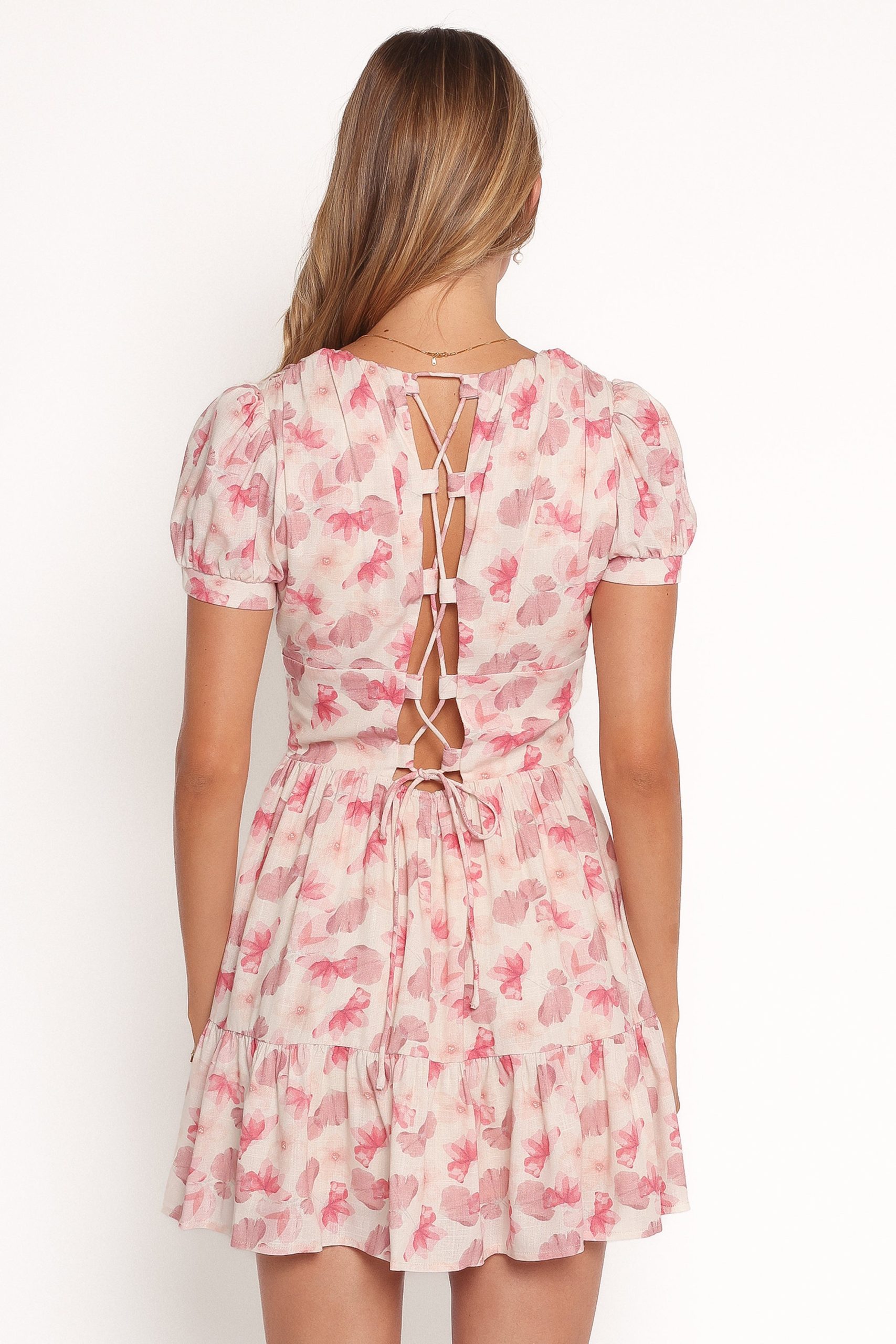 Clementine Mini Dress - Cream Floral - Image 6