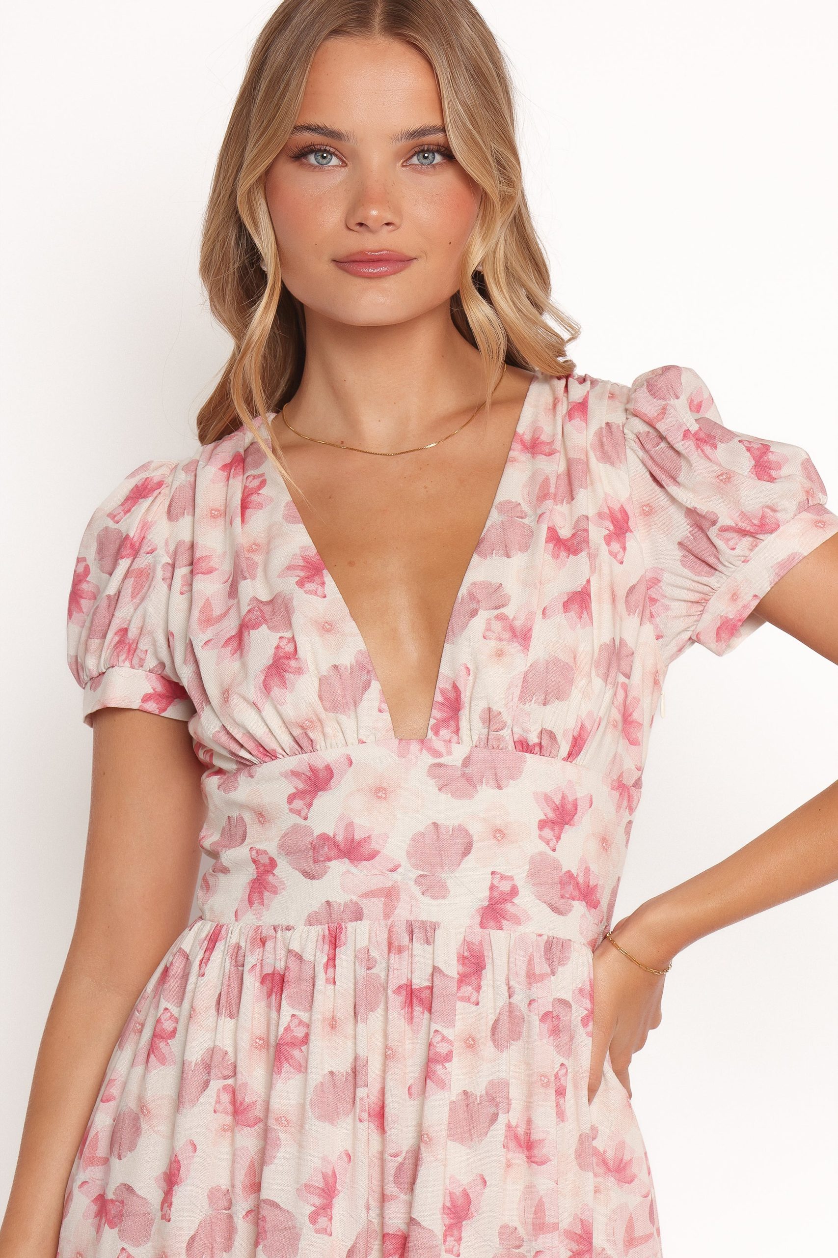Clementine Mini Dress - Cream Floral - Image 8