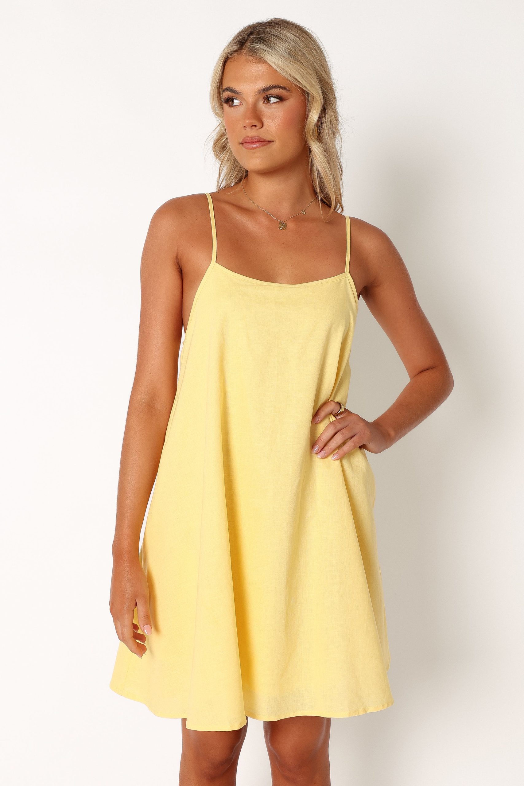 Cloella Mini Dress - Butter - Image 3