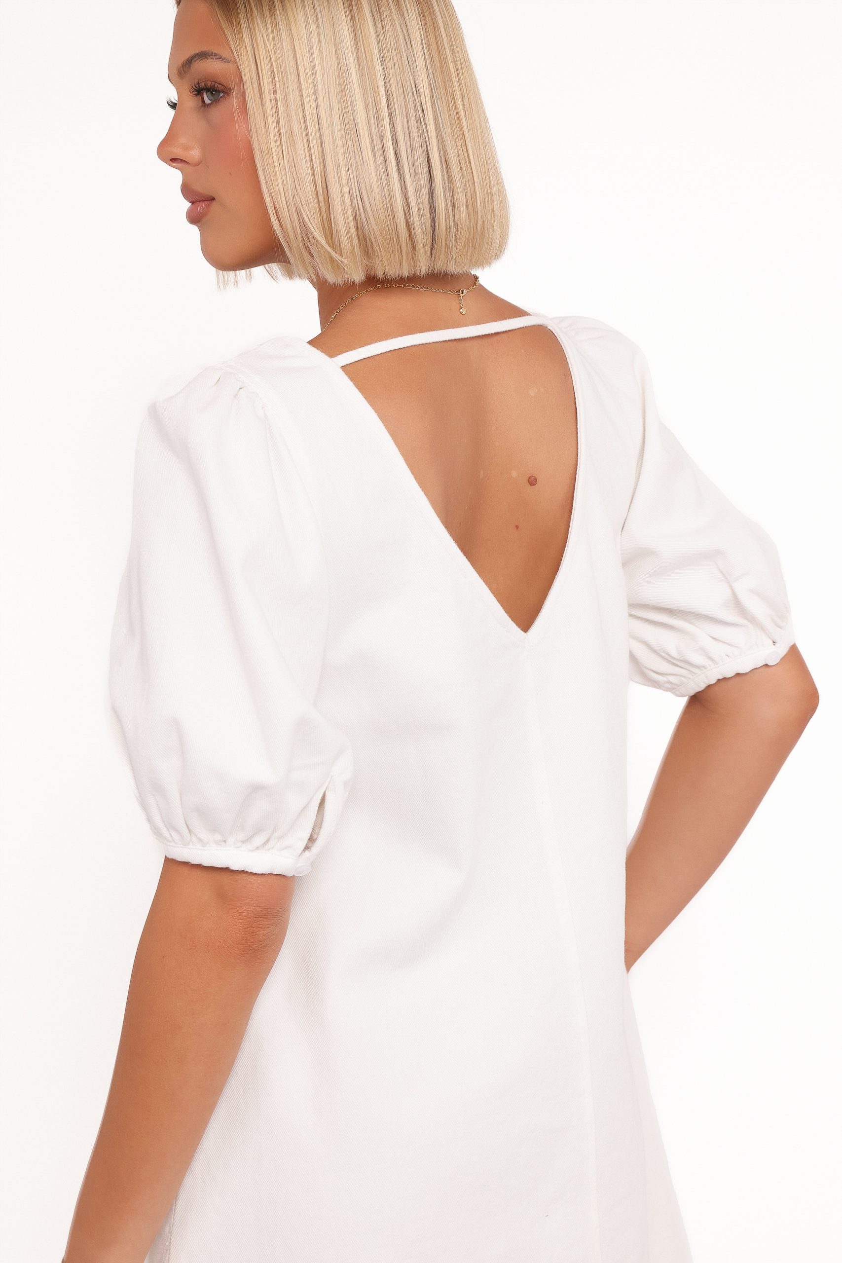 Coleman Mini Dress - Cream - Image 5