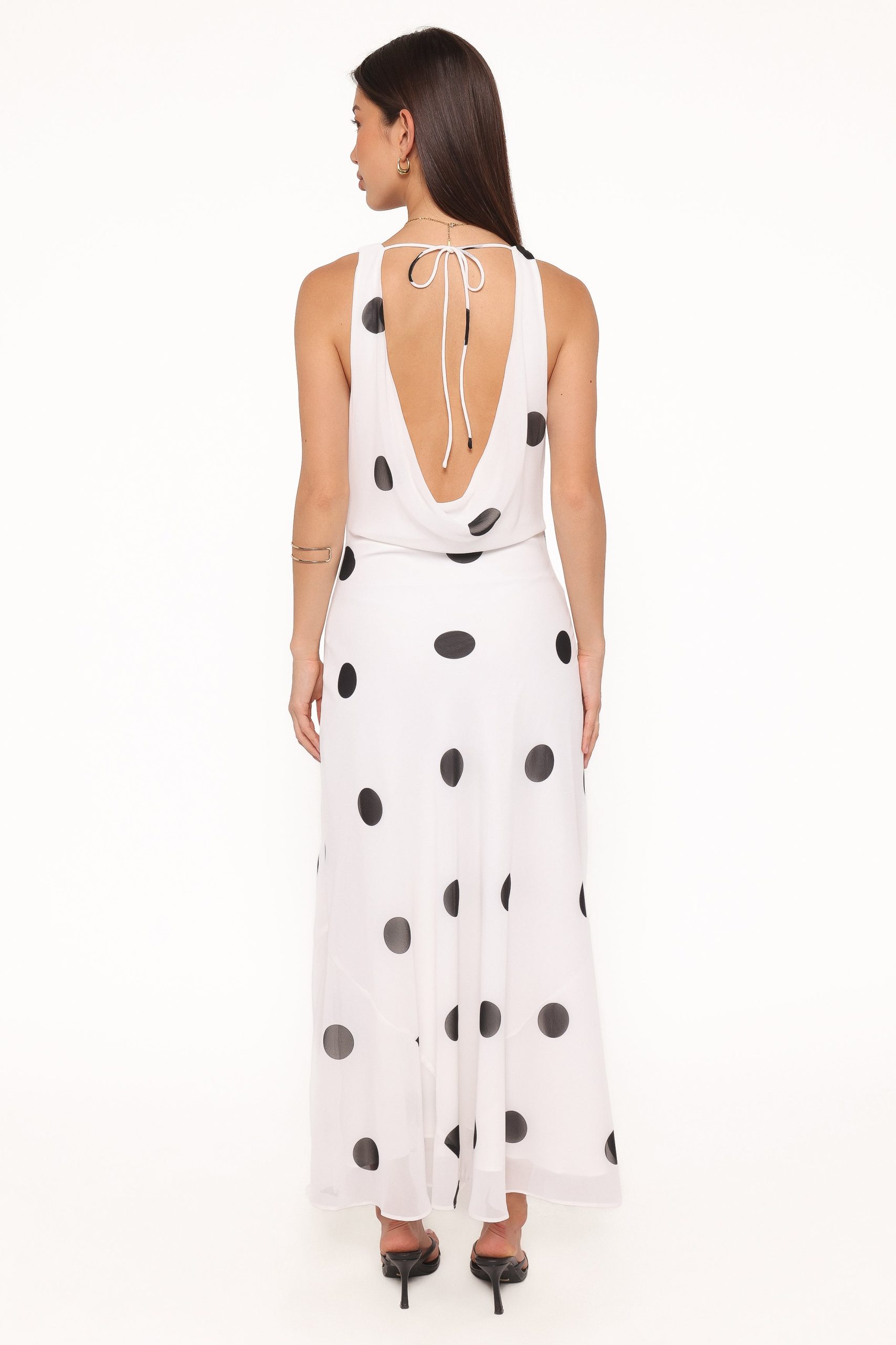 Collette Maxi Dress - White Polka Dot - Image 4
