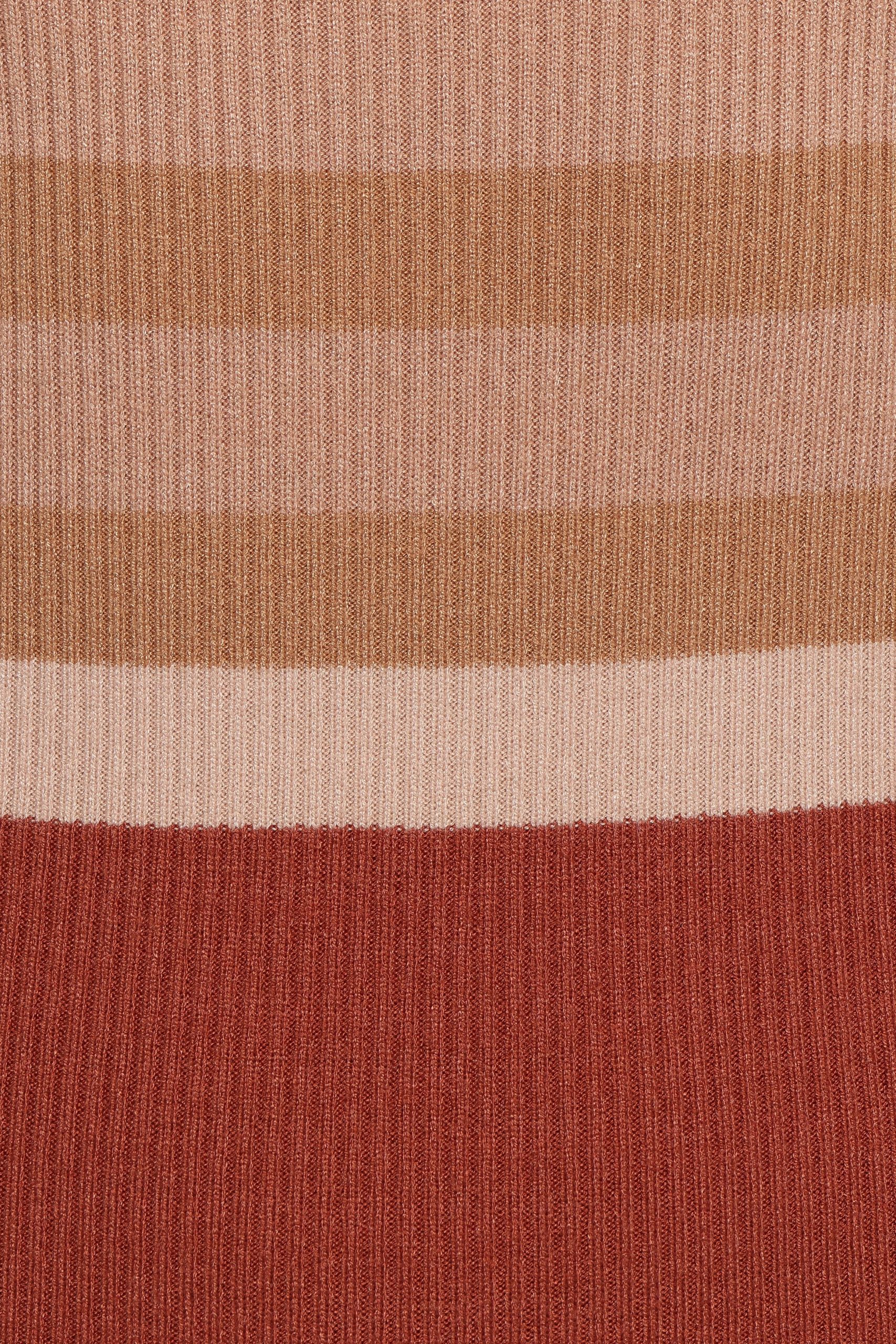 Colten Long Sleeve Knit Dress - Brown Stripe - Image 9