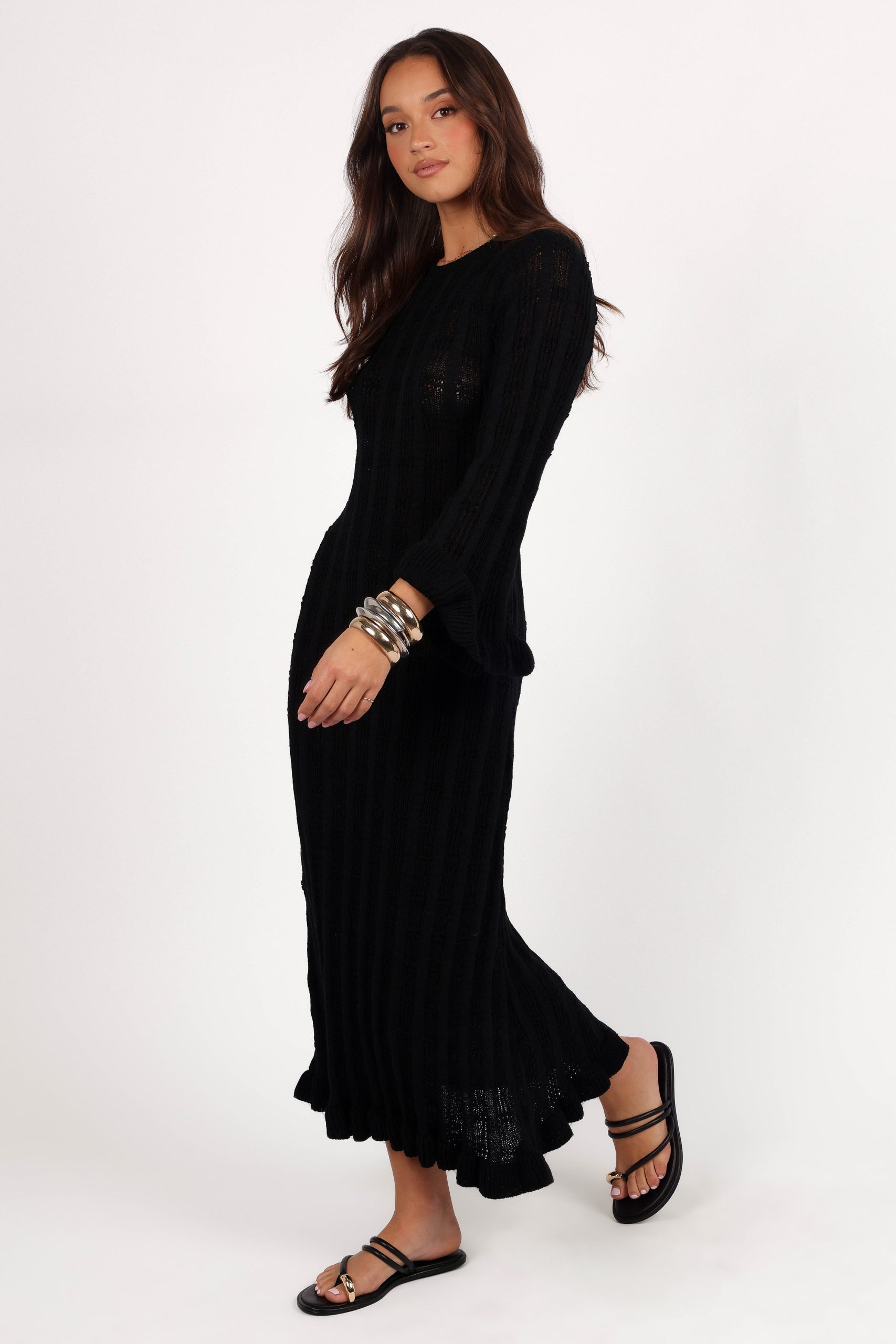 Colter Long Sleeve Maxi Dress - Black - Image 5