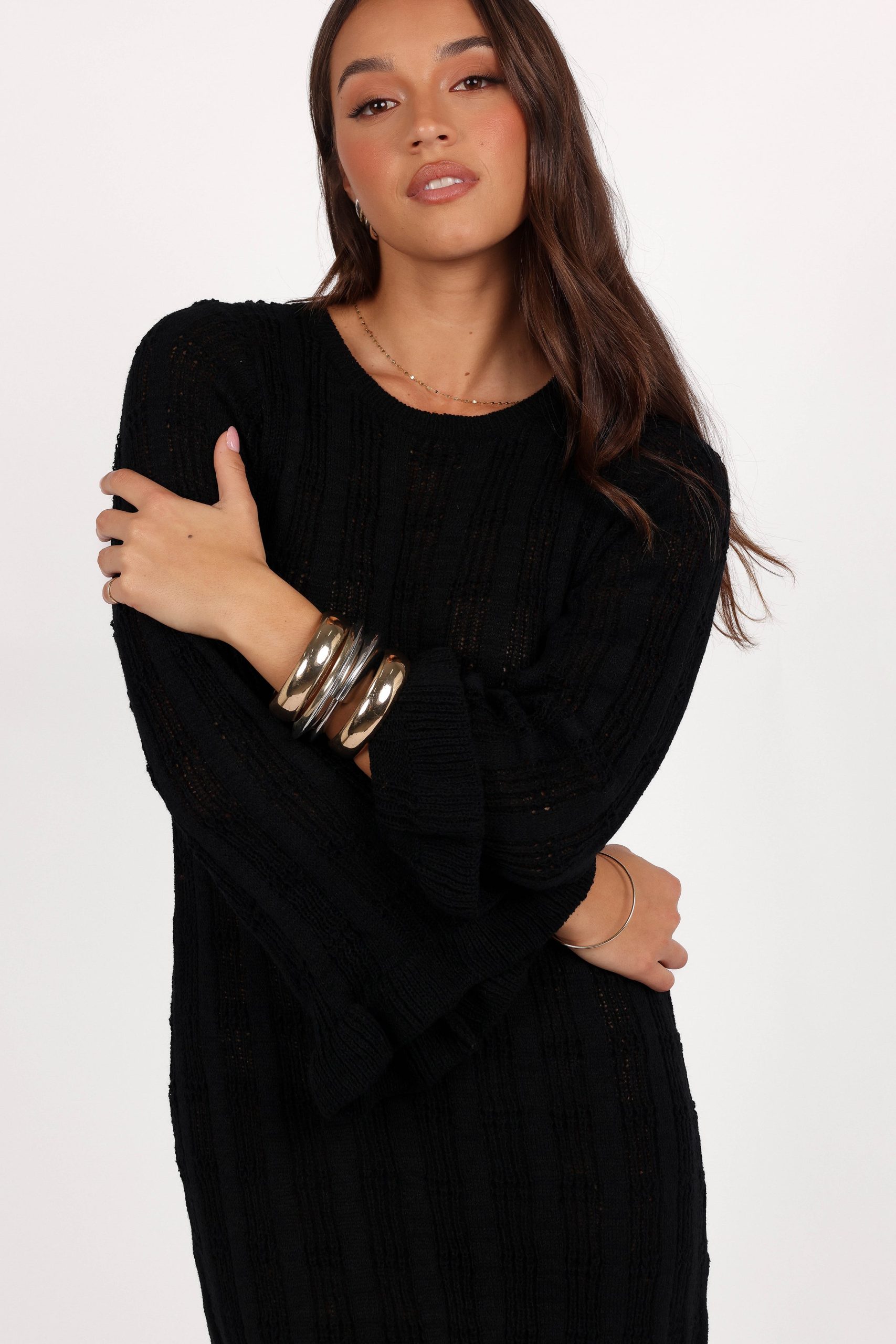 Colter Long Sleeve Maxi Dress - Black - Image 8