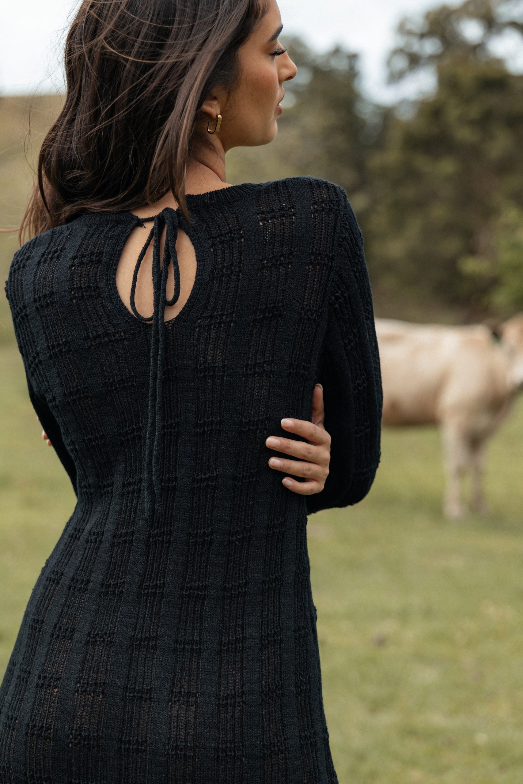Colter Long Sleeve Maxi Dress - Black - Image 2