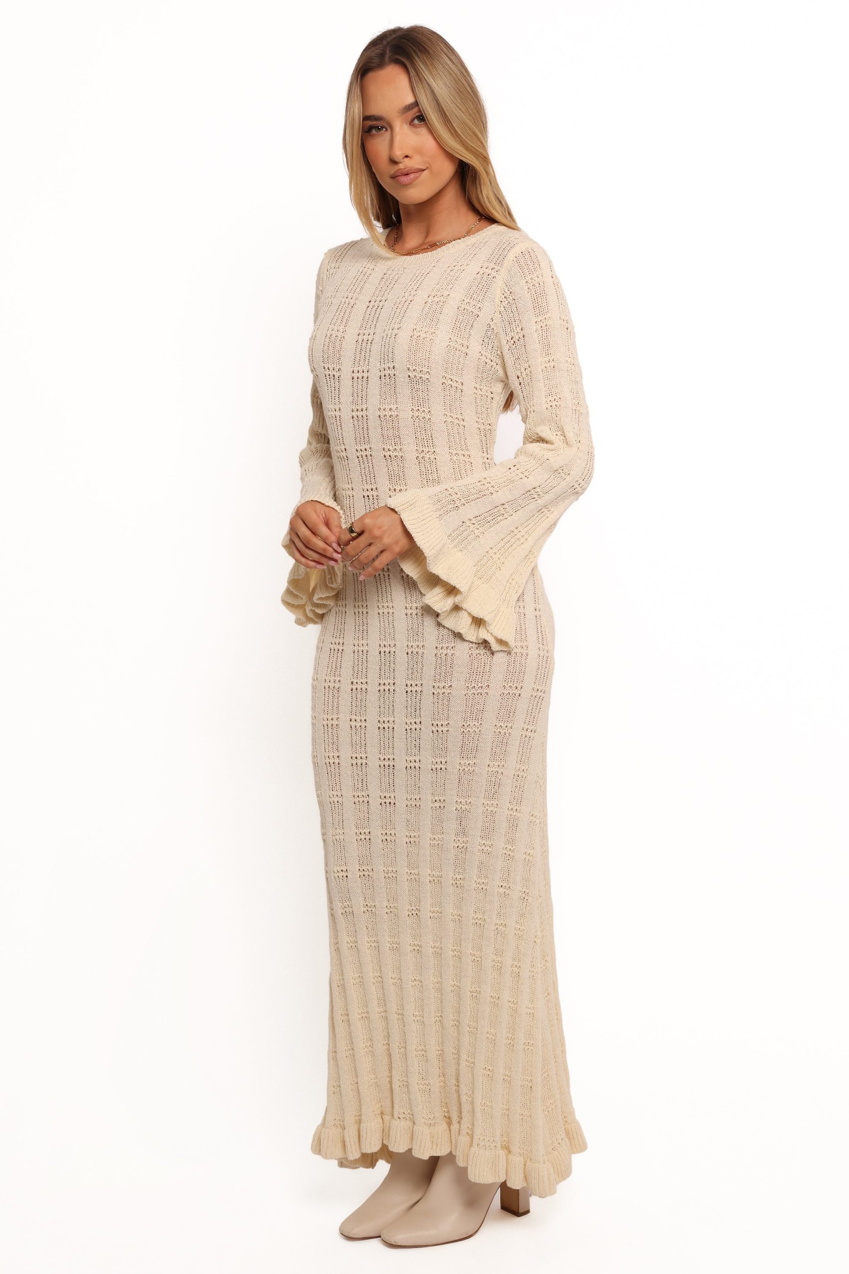 Colter Long Sleeve Maxi Dress - White - Image 5