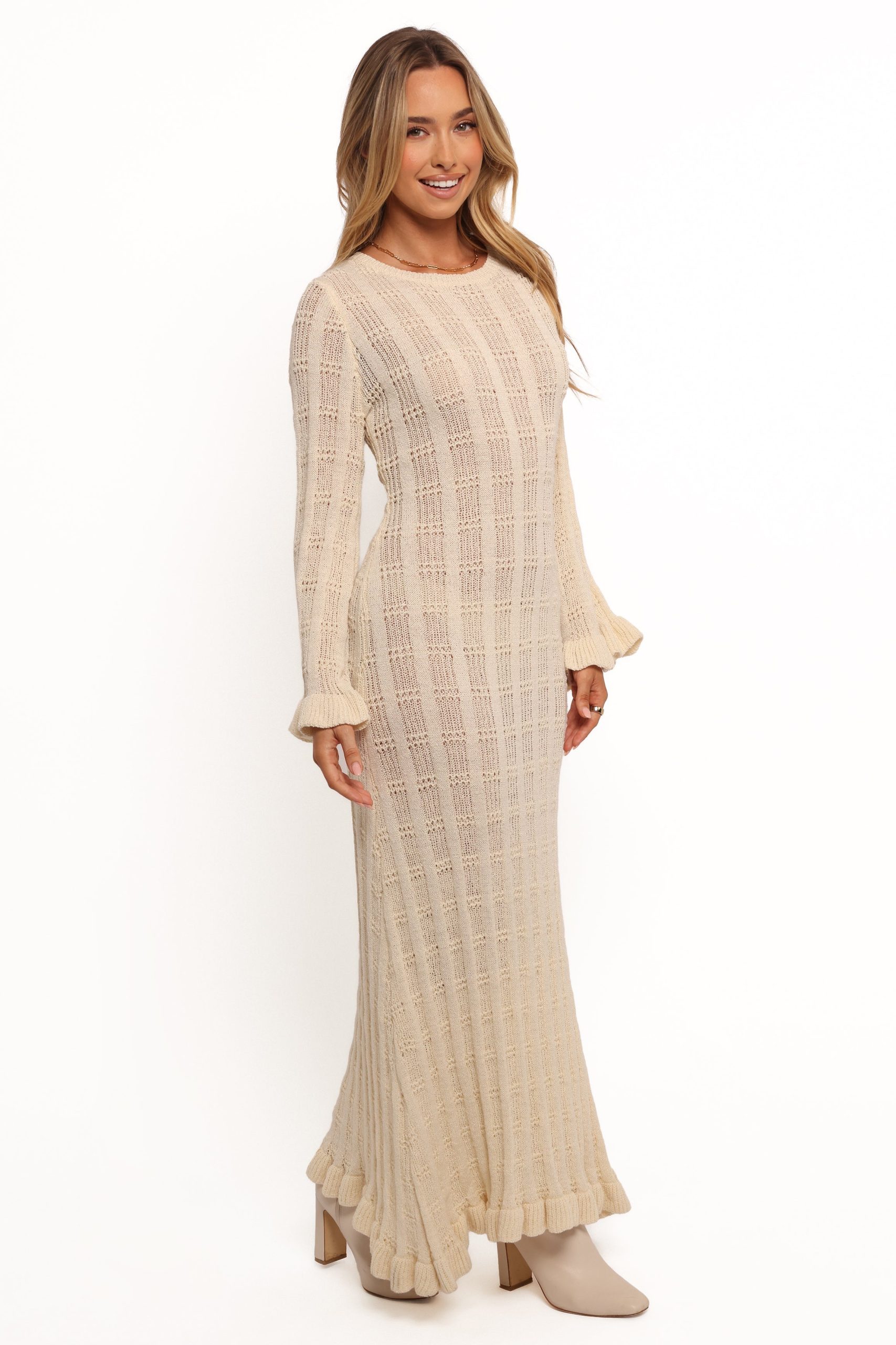 Colter Long Sleeve Maxi Dress - White - Image 7