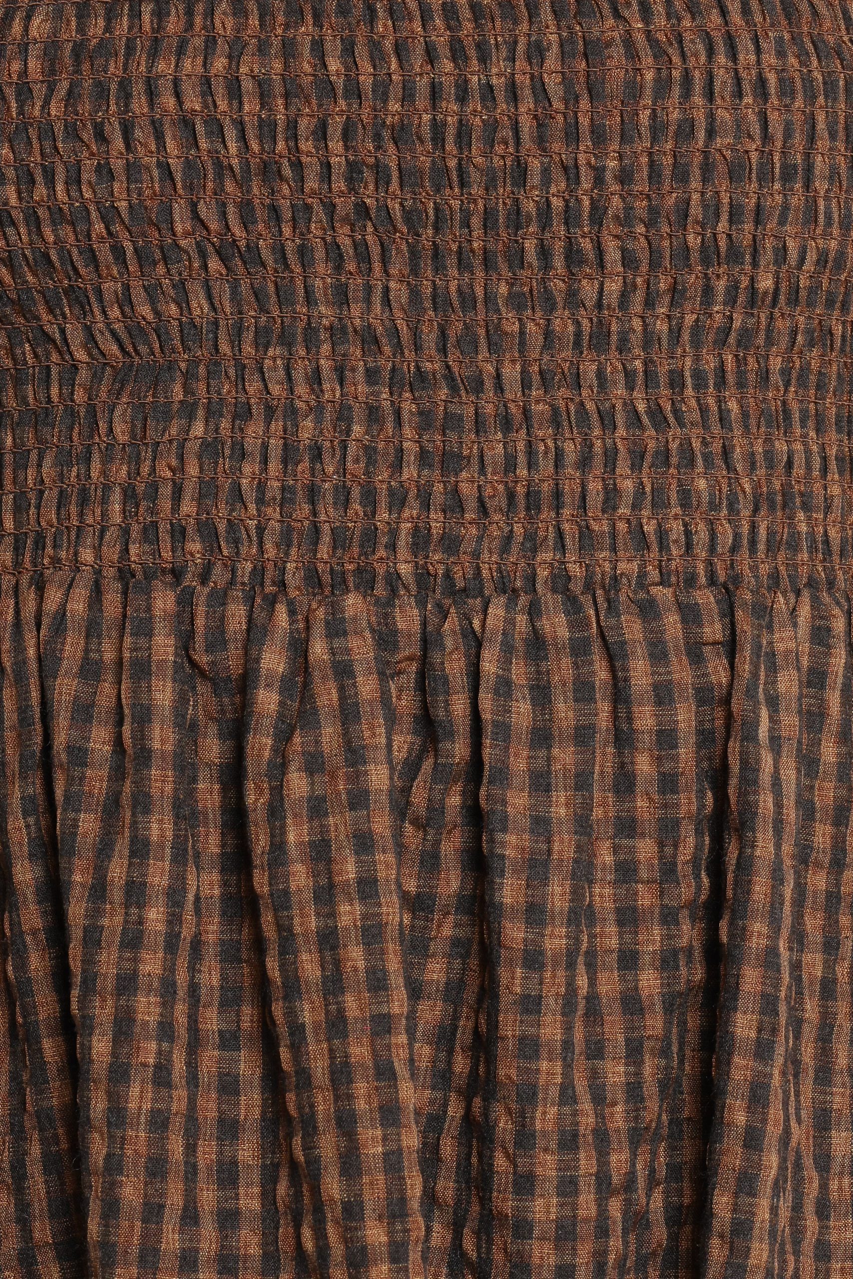 Cyrena Maxi Dress - Brown Check - Image 8
