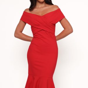 Dailene Midi Dress - Red