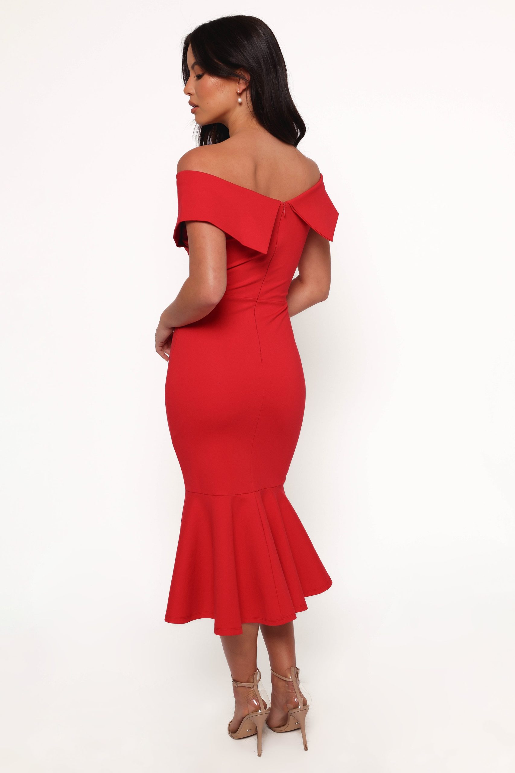 Dailene Midi Dress - Red - Image 5