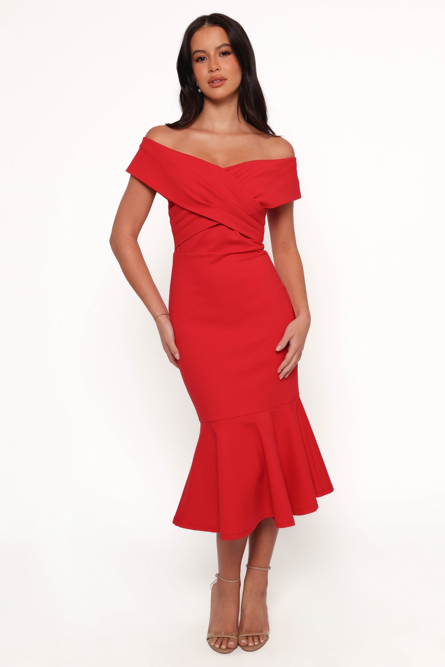 Dailene Midi Dress - Red - Image 7