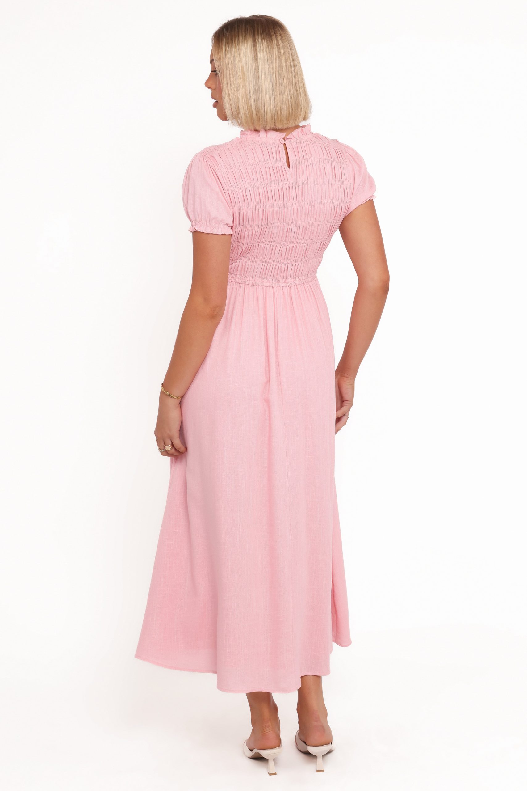 Darla Puff Sleeve Dress - Pink - Image 5