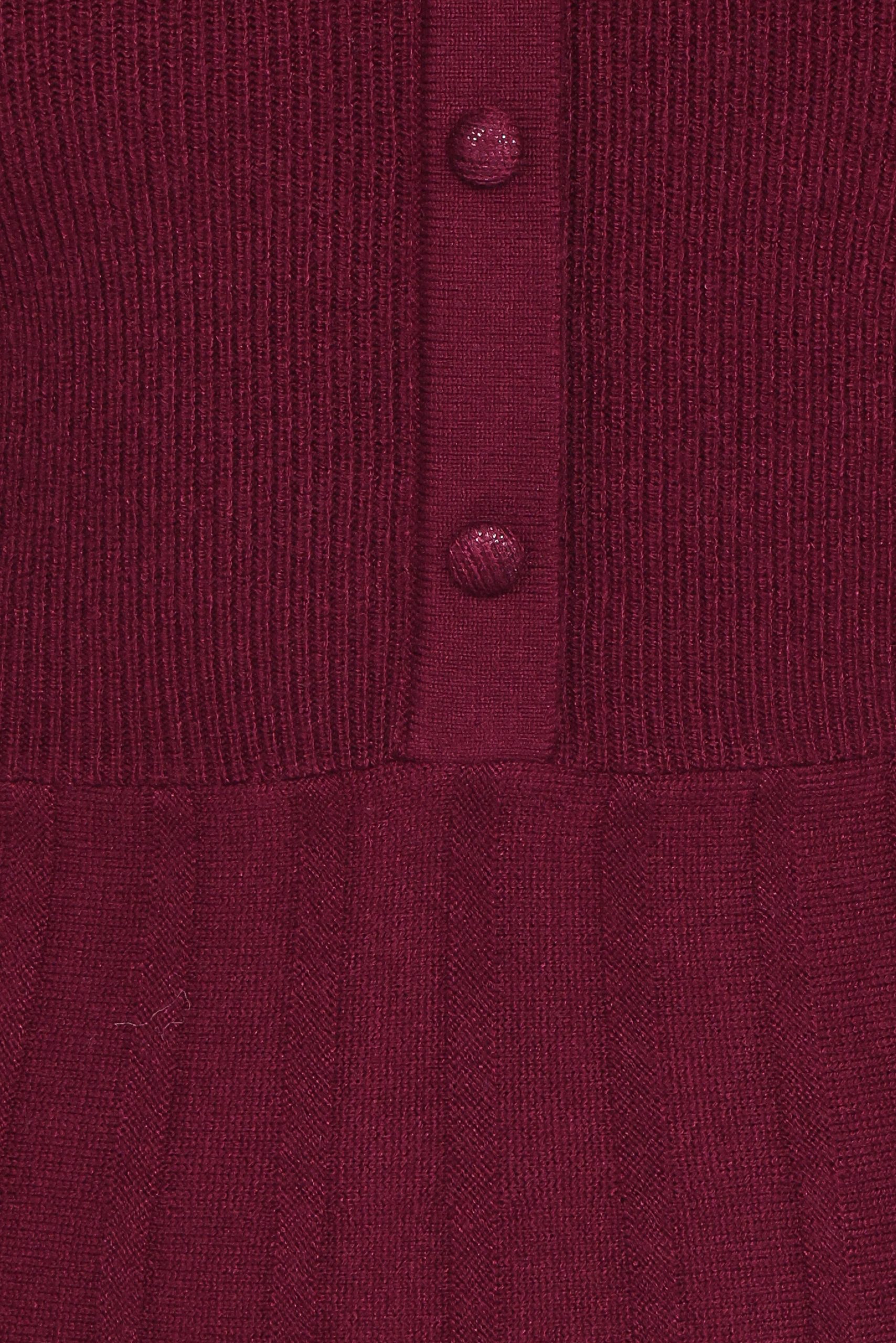 Darlina Long Sleeve Mini Dress - Burgundy - Image 6
