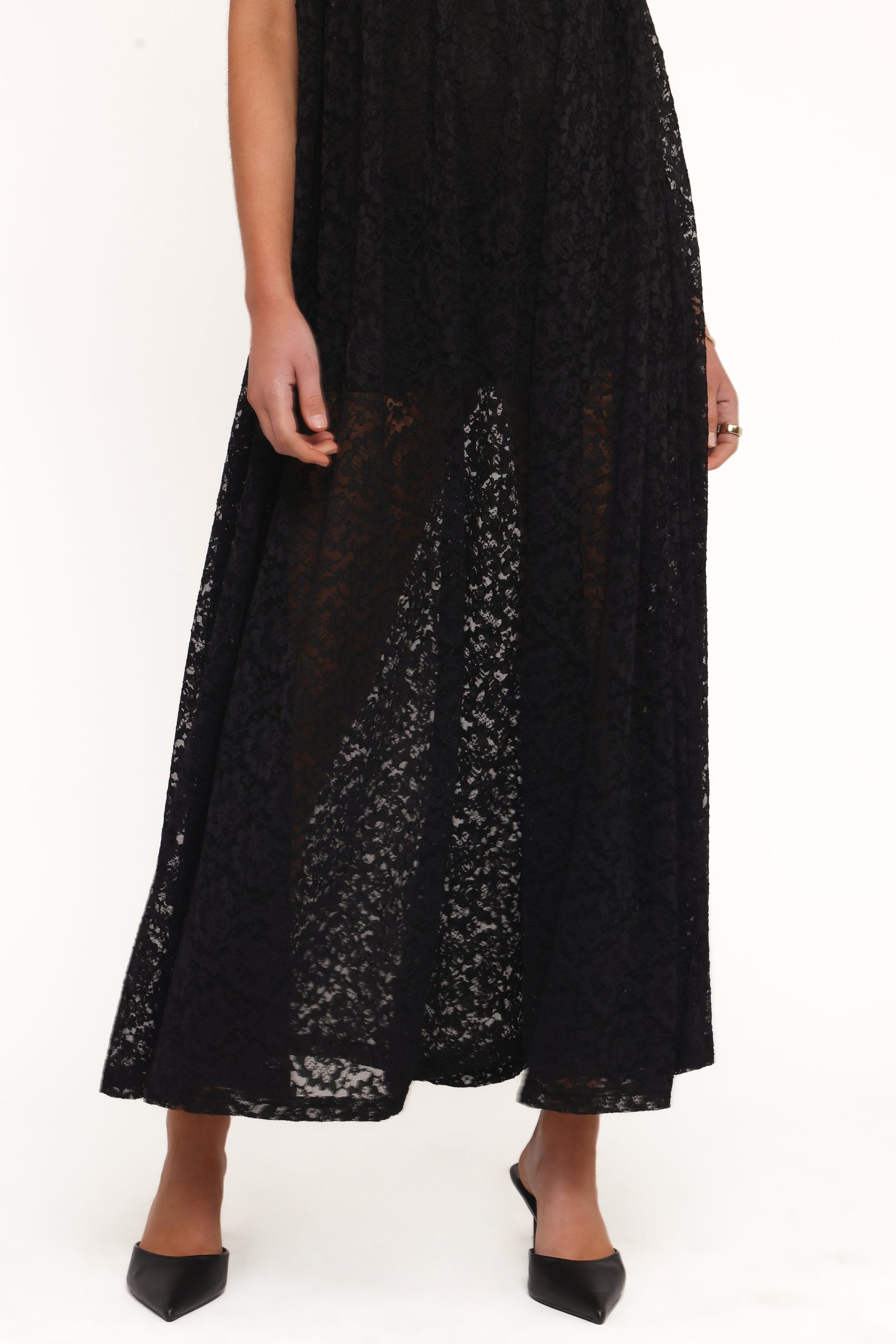 Davina Maxi Dress - Black Lace - Image 5