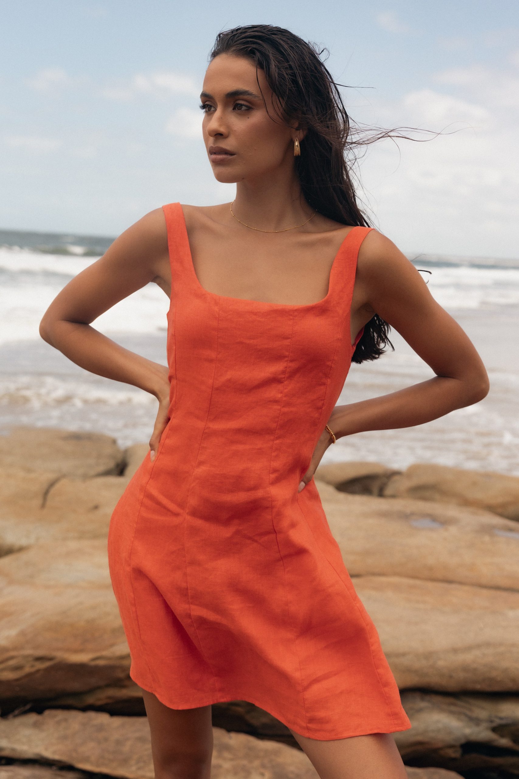 Dillion Mini Dress - Blood Orange - Image 10