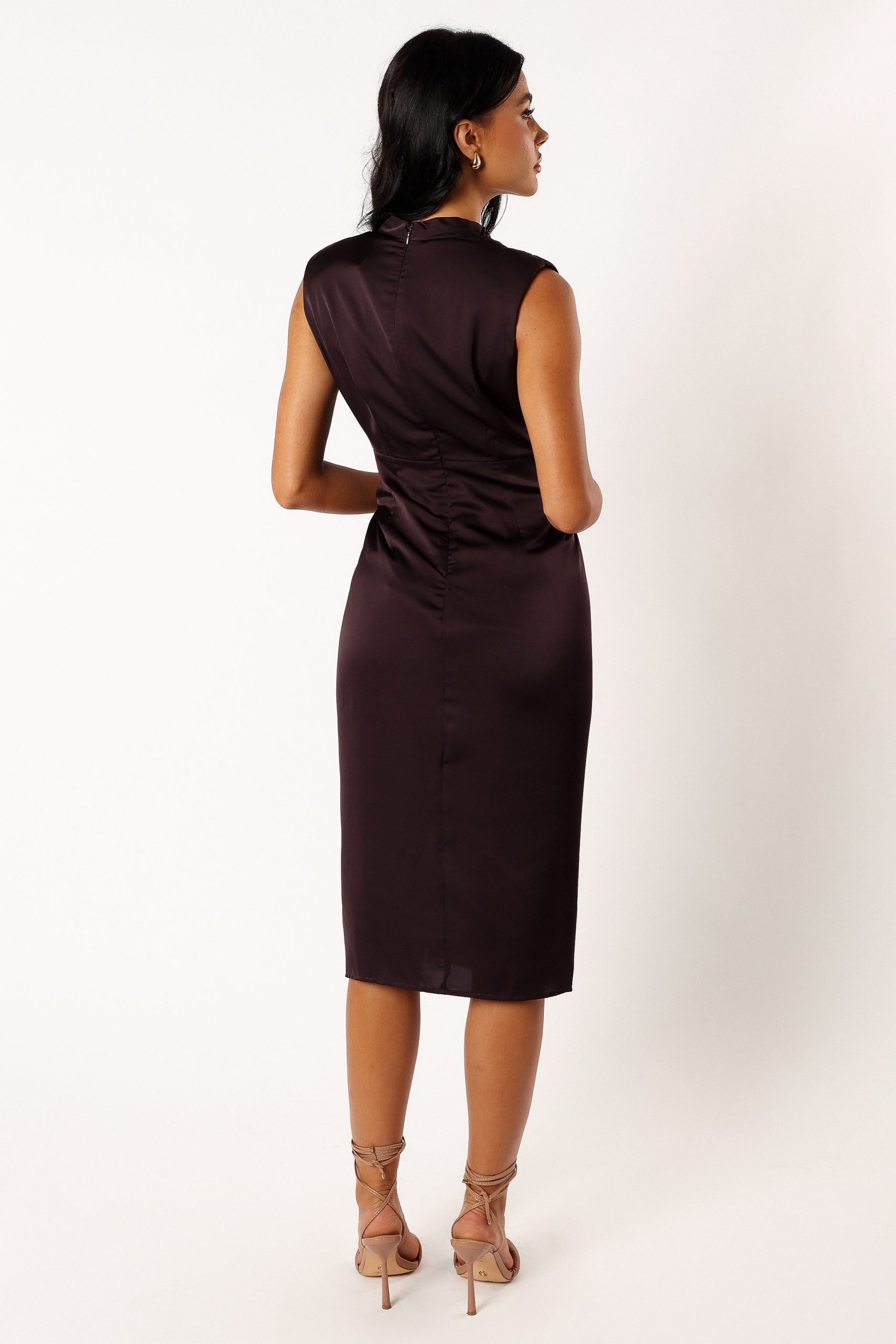 Dina Midi Dress - Black Coffee - Image 4