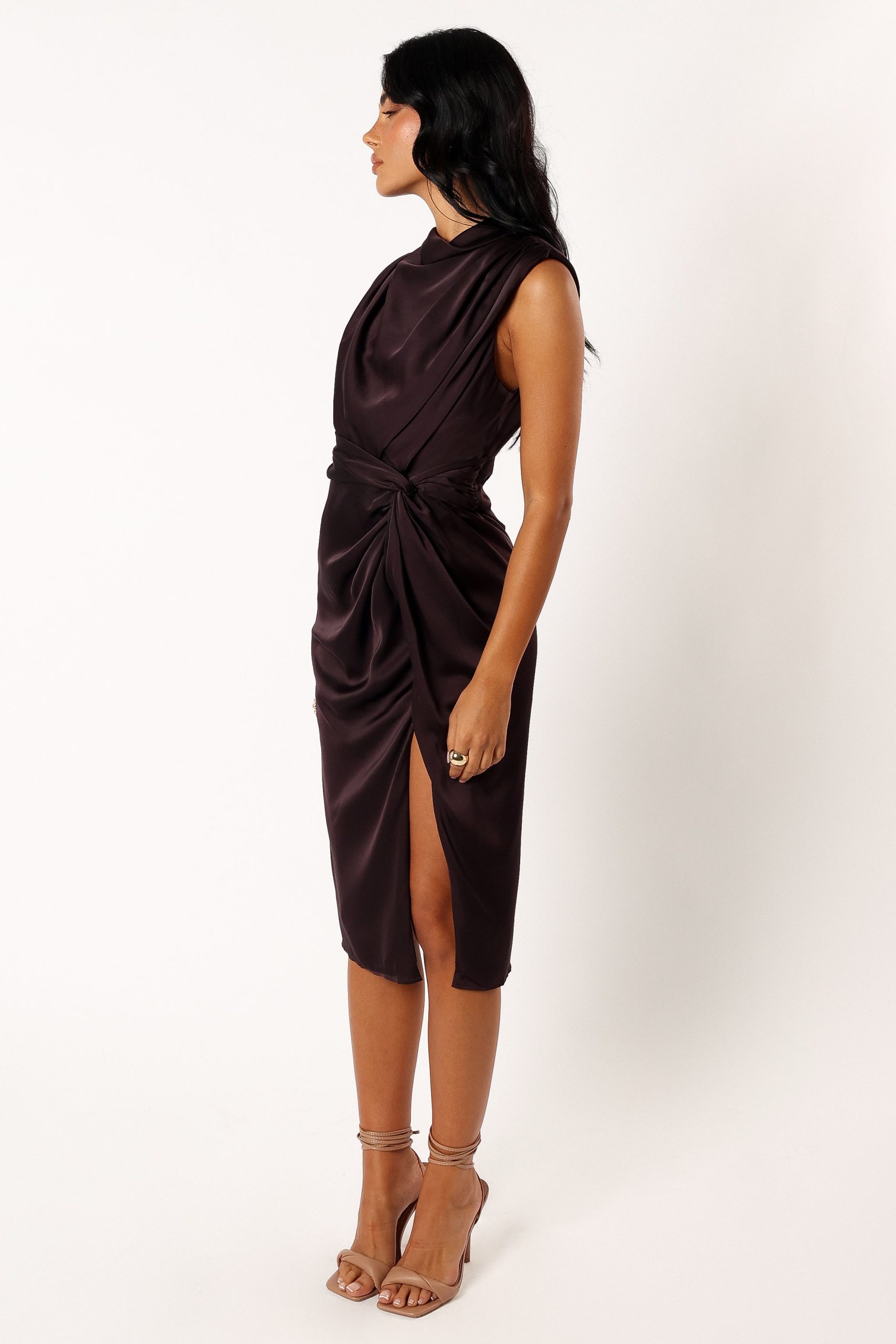Dina Midi Dress - Black Coffee - Image 5