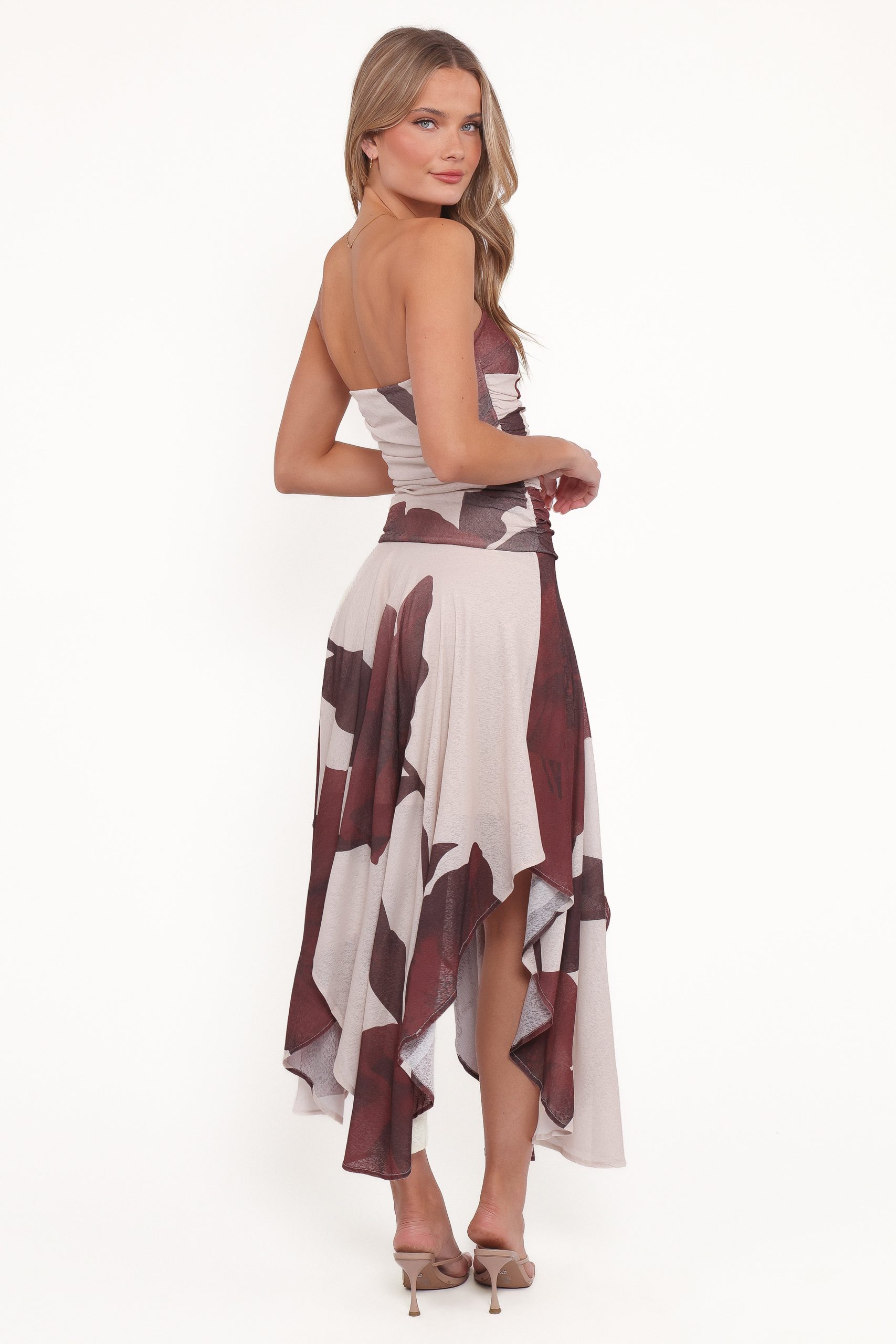Doreen Midi Dress - Brown Floral - Image 4