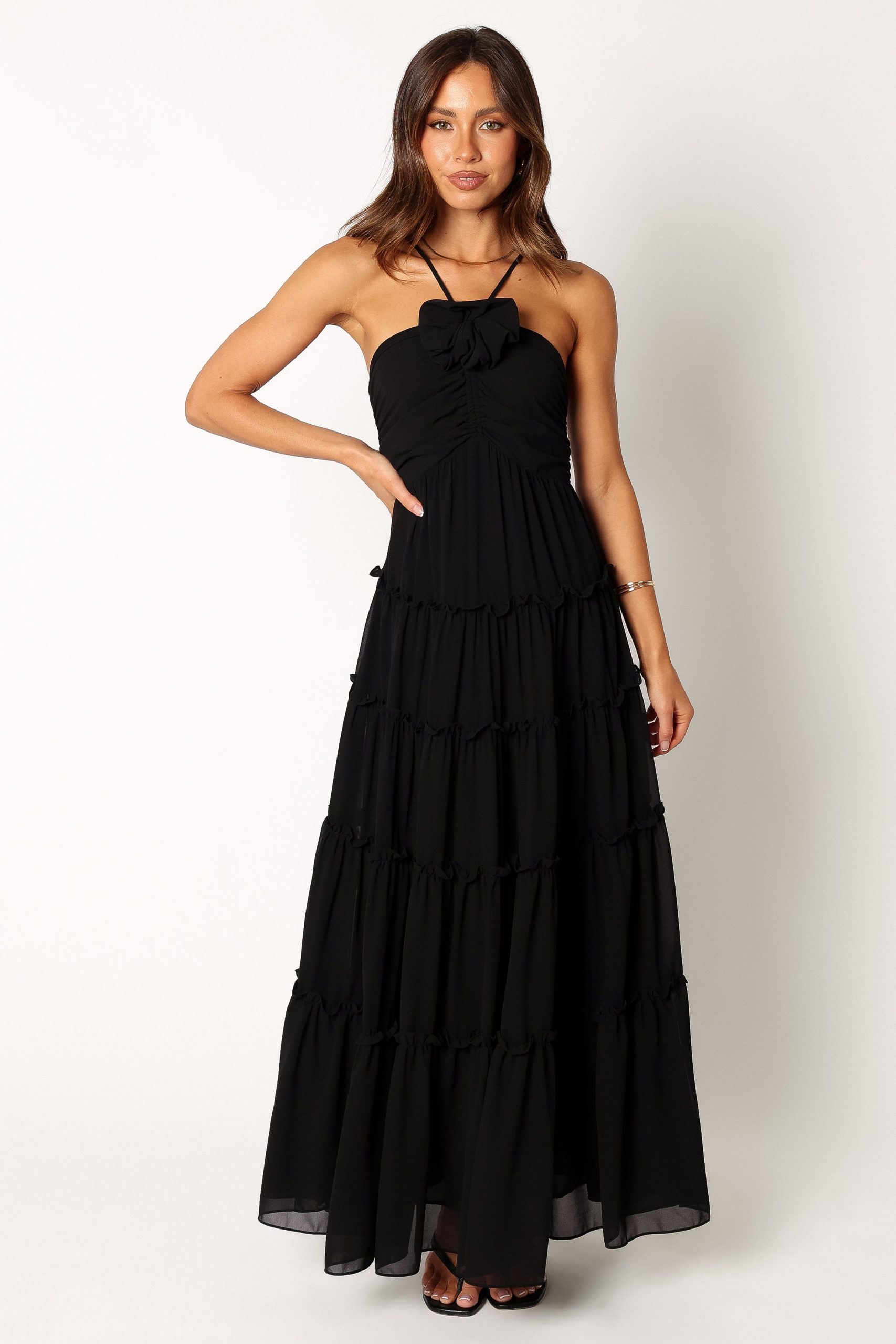 Dottie Halterneck Maxi Dress - Black - Image 2