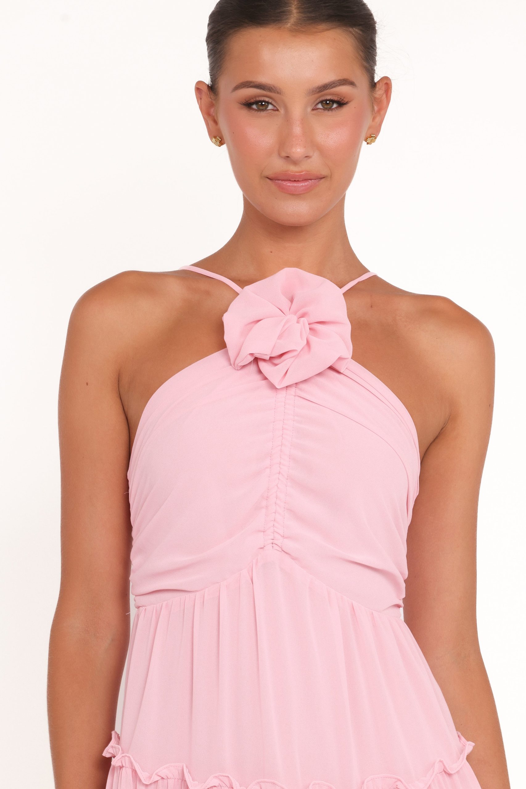 Dottie Halterneck Maxi Dress - Pink - Image 2
