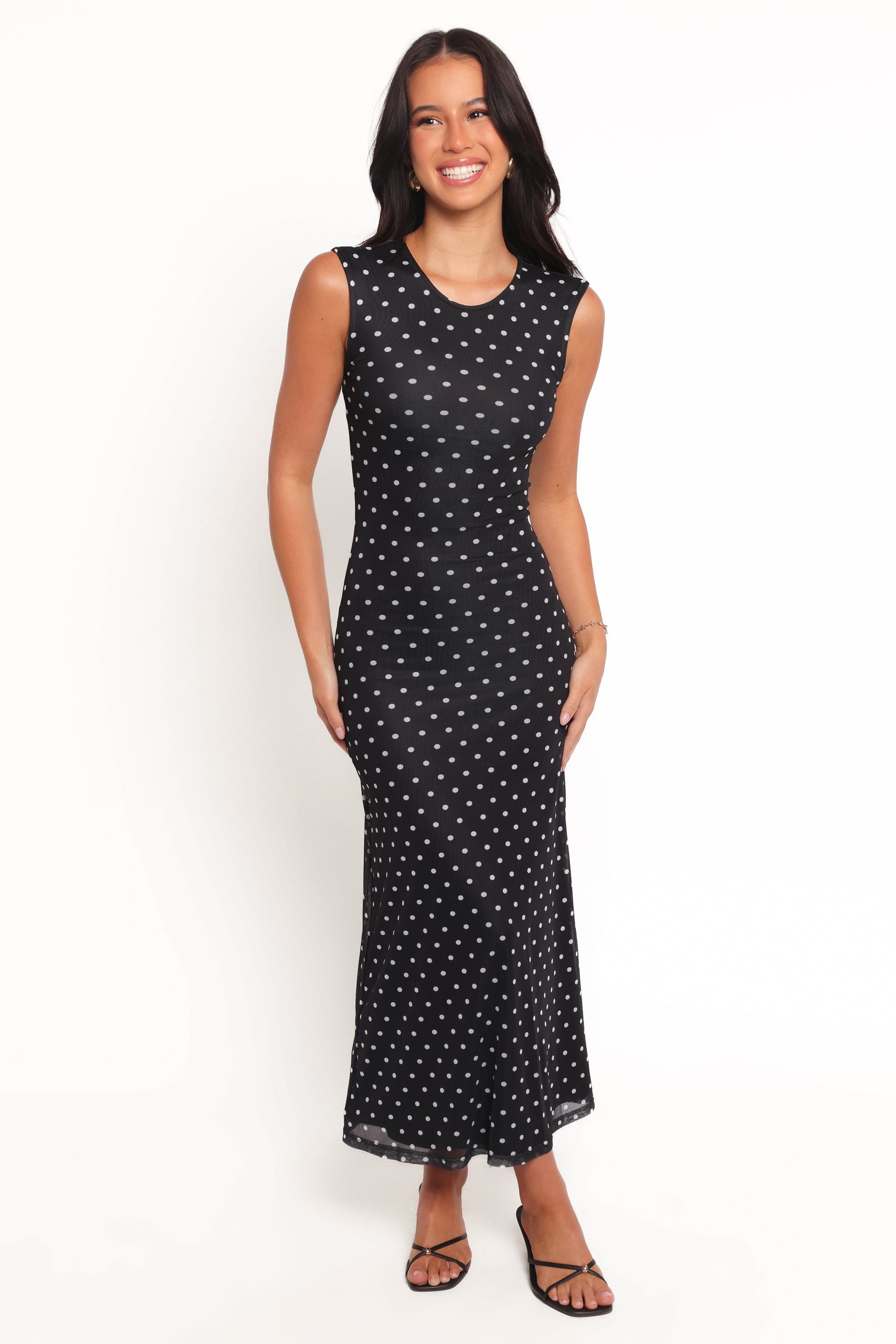 Drea Maxi Dress - Black Polka Dot - Image 2