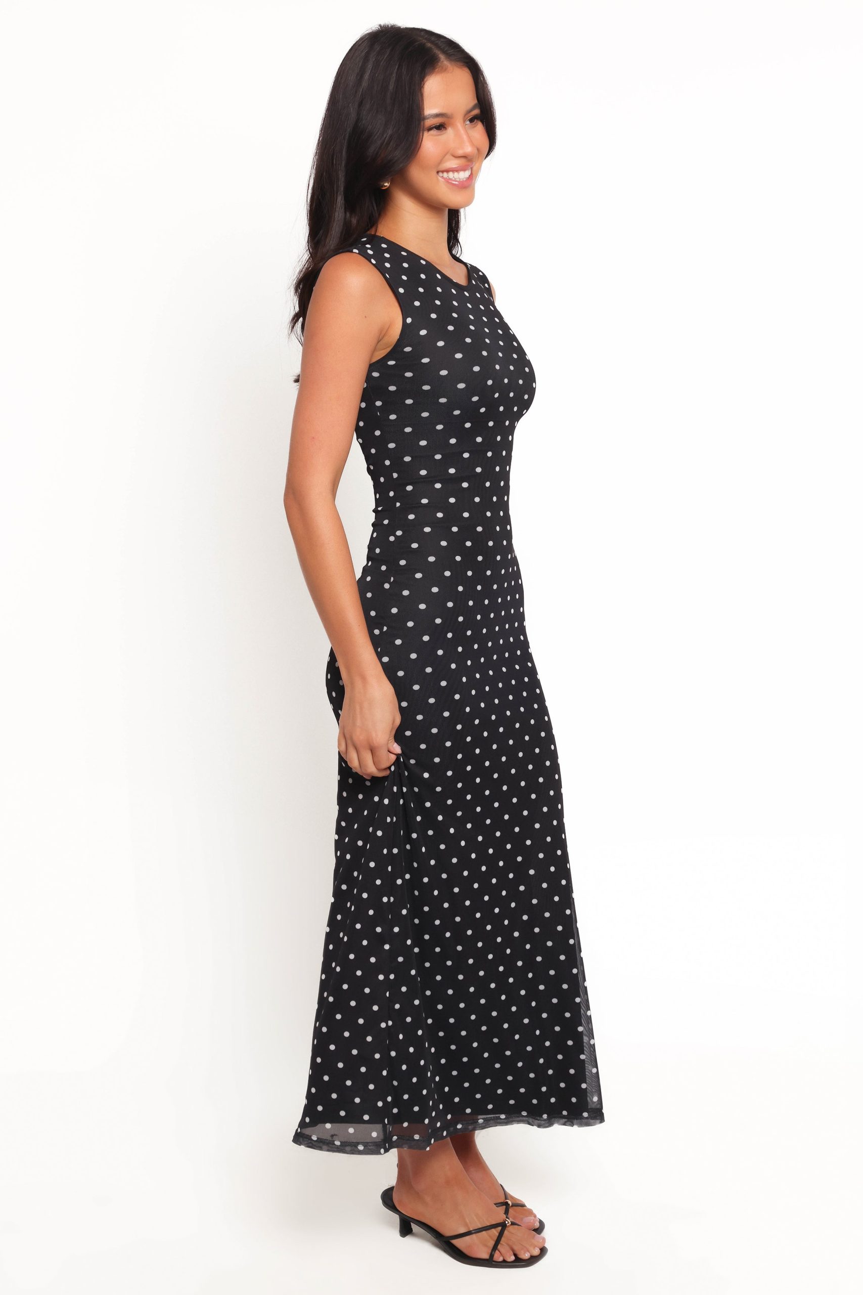 Drea Maxi Dress - Black Polka Dot - Image 5
