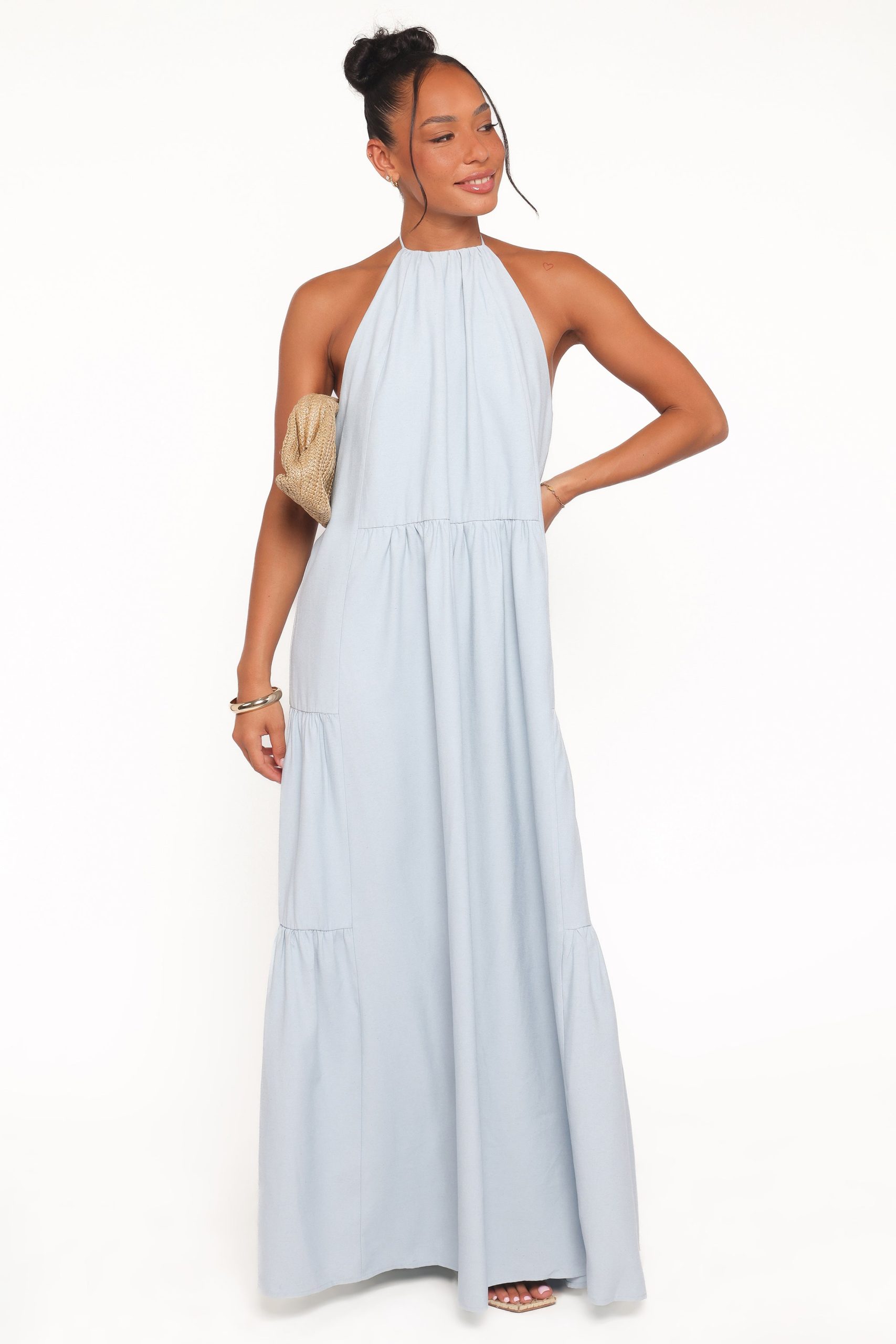 Eimear Halterneck Maxi Dress - Blue - Image 2