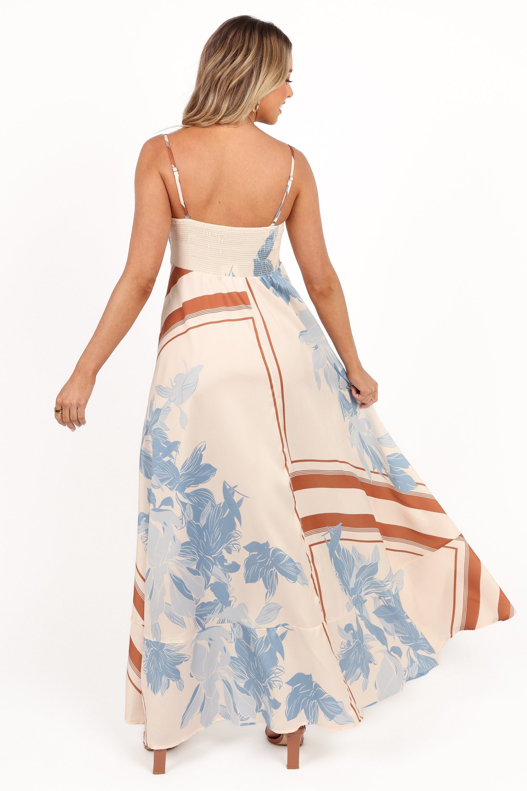 Elanor Maxi Dress - Pale Blue Print - Image 3