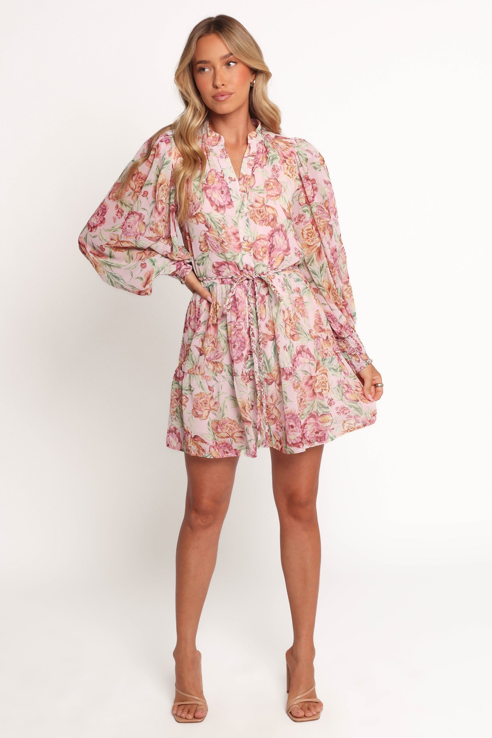 Elba Long Sleeve Mini Dress - Veiled Floral - Image 6